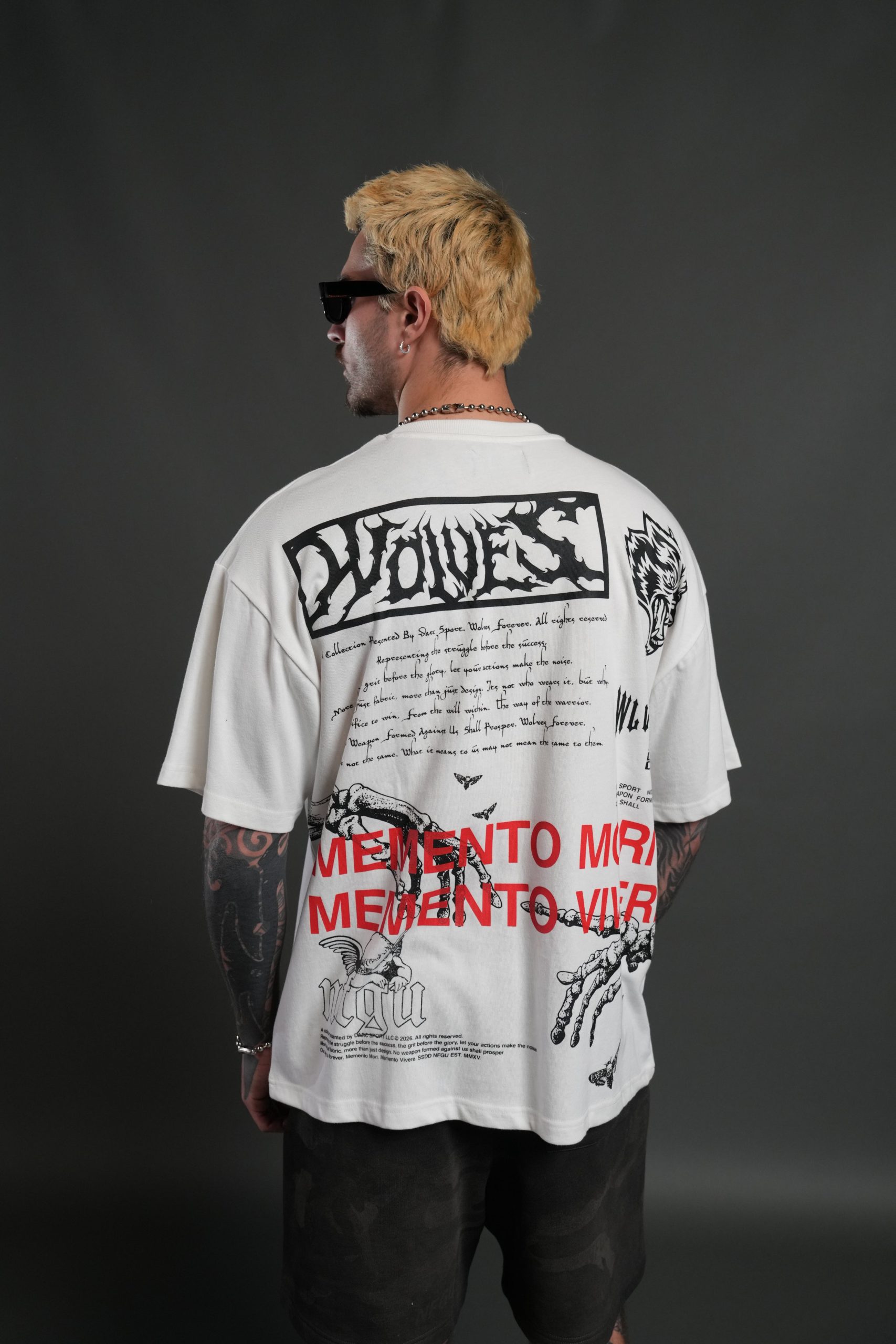 Create V2 Premium Oversized Tee in Cream - Image 4