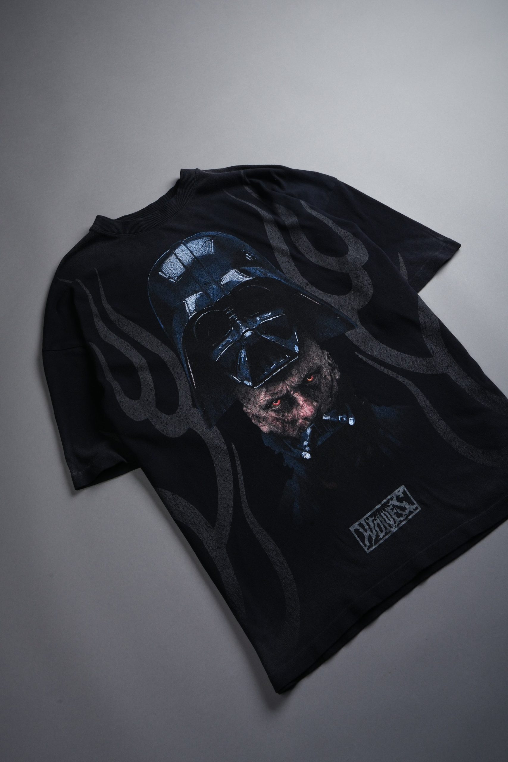Ashes of the Dark V2 Premium Oversized Tee in Black Drift Wash - Image 9