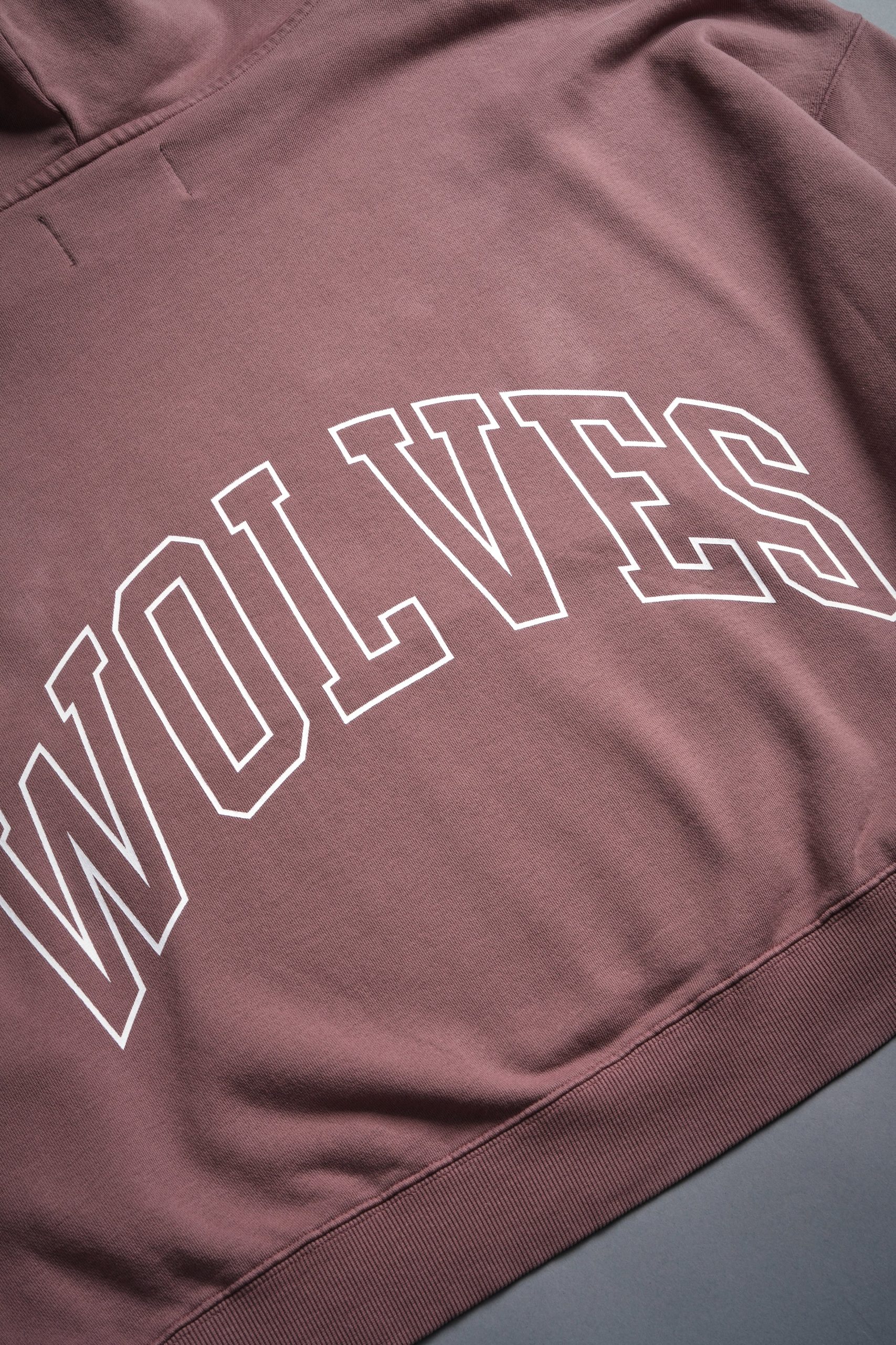 Wolf of the Flame Grunge Gage Box Cut Hoodie in Mauve - Image 9