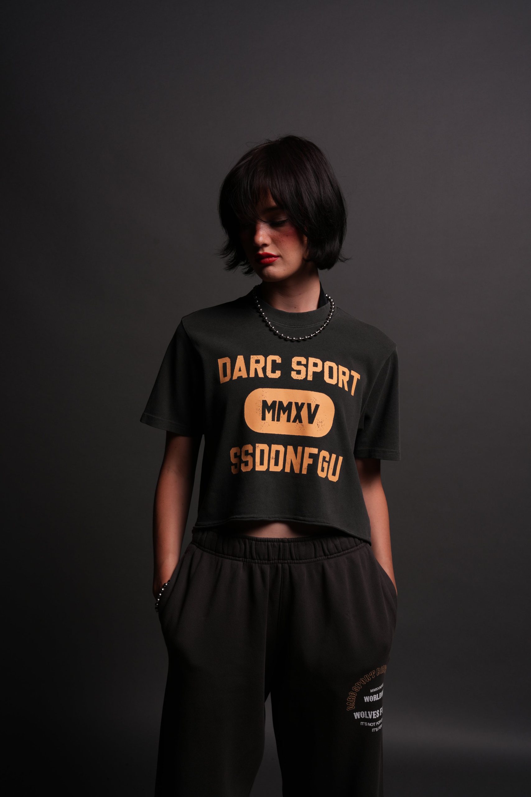 Wolves Forever Premium (Cropped) Tee in Wolf Gray