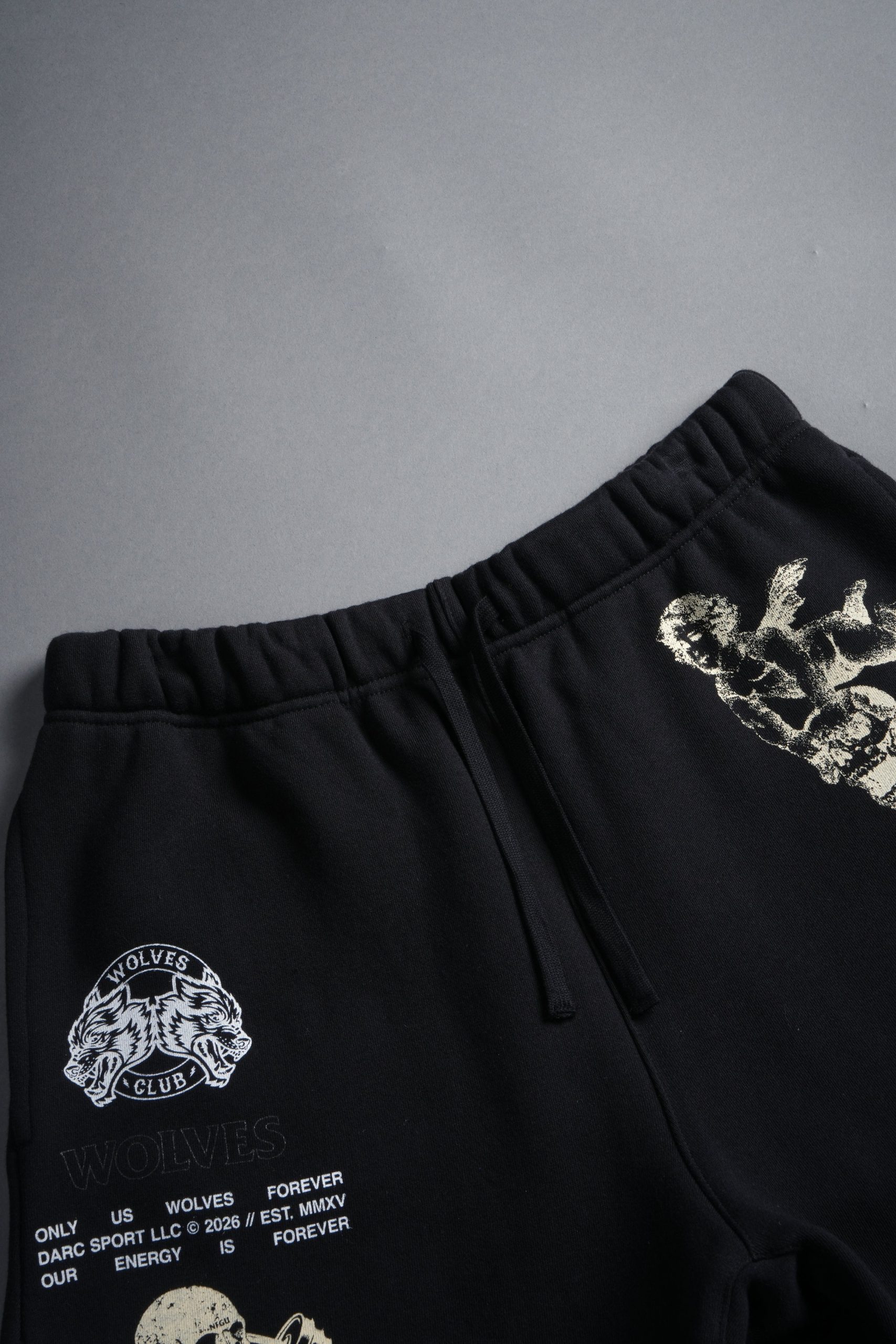 Hollow Virtue Post Lounge Sweat Shorts in Black - Image 7