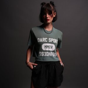 Wolves Forever Premium (Cropped) Tee in Hunter Green Driftwash