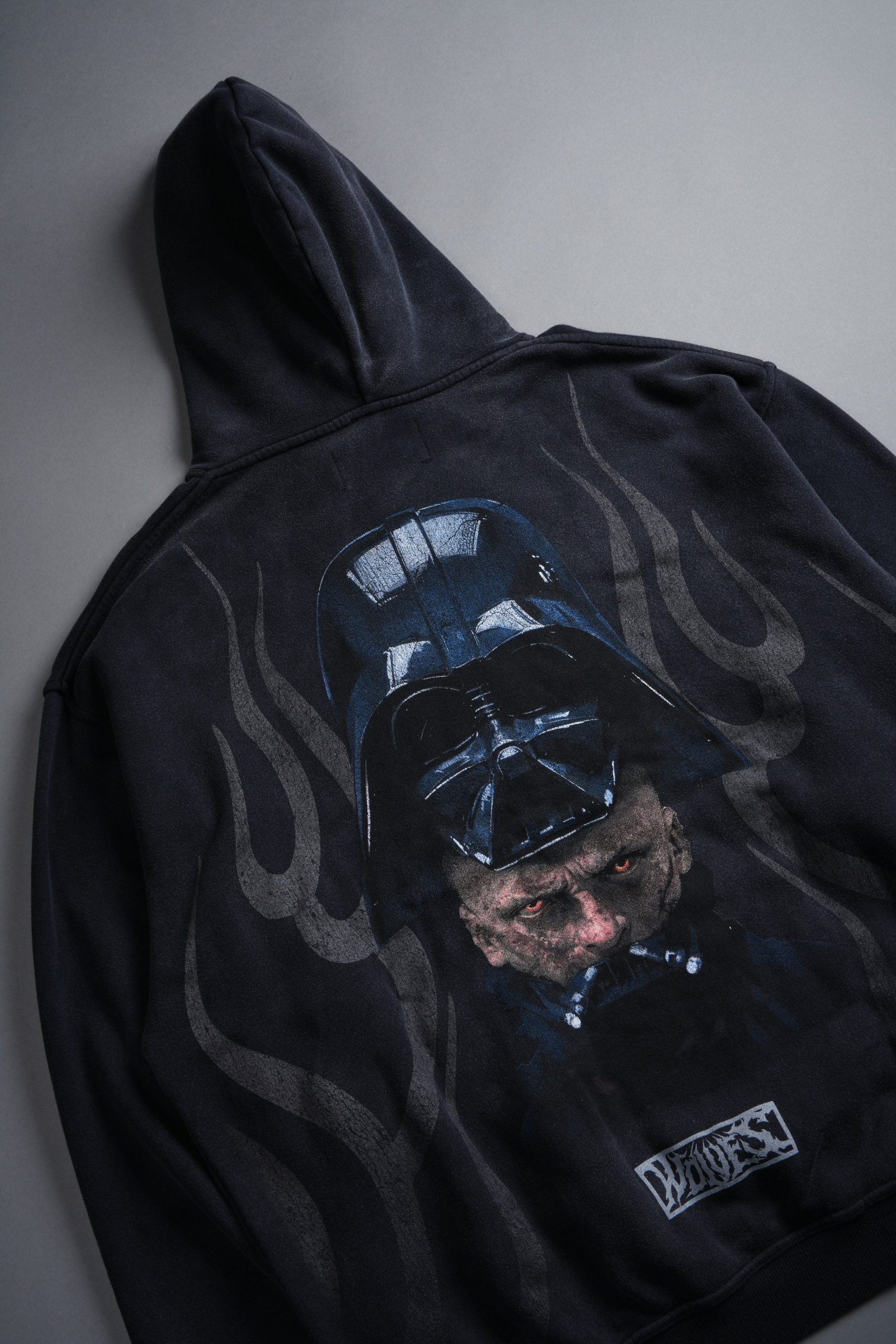 Ashes of the Dark V2 Pierce Hoodie in Black Drift Wash - Image 12