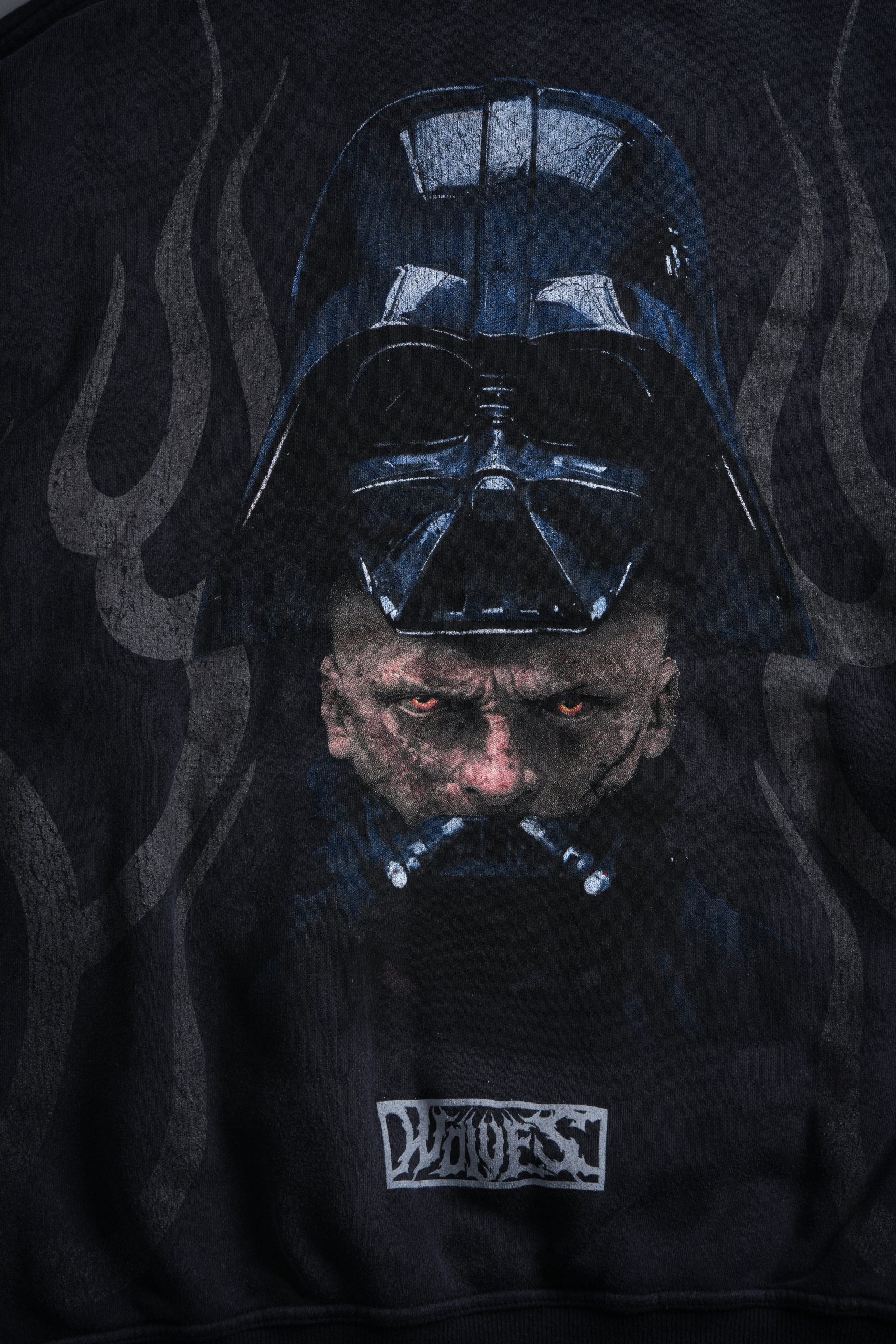 Ashes of the Dark V2 Pierce Hoodie in Black Drift Wash - Image 9