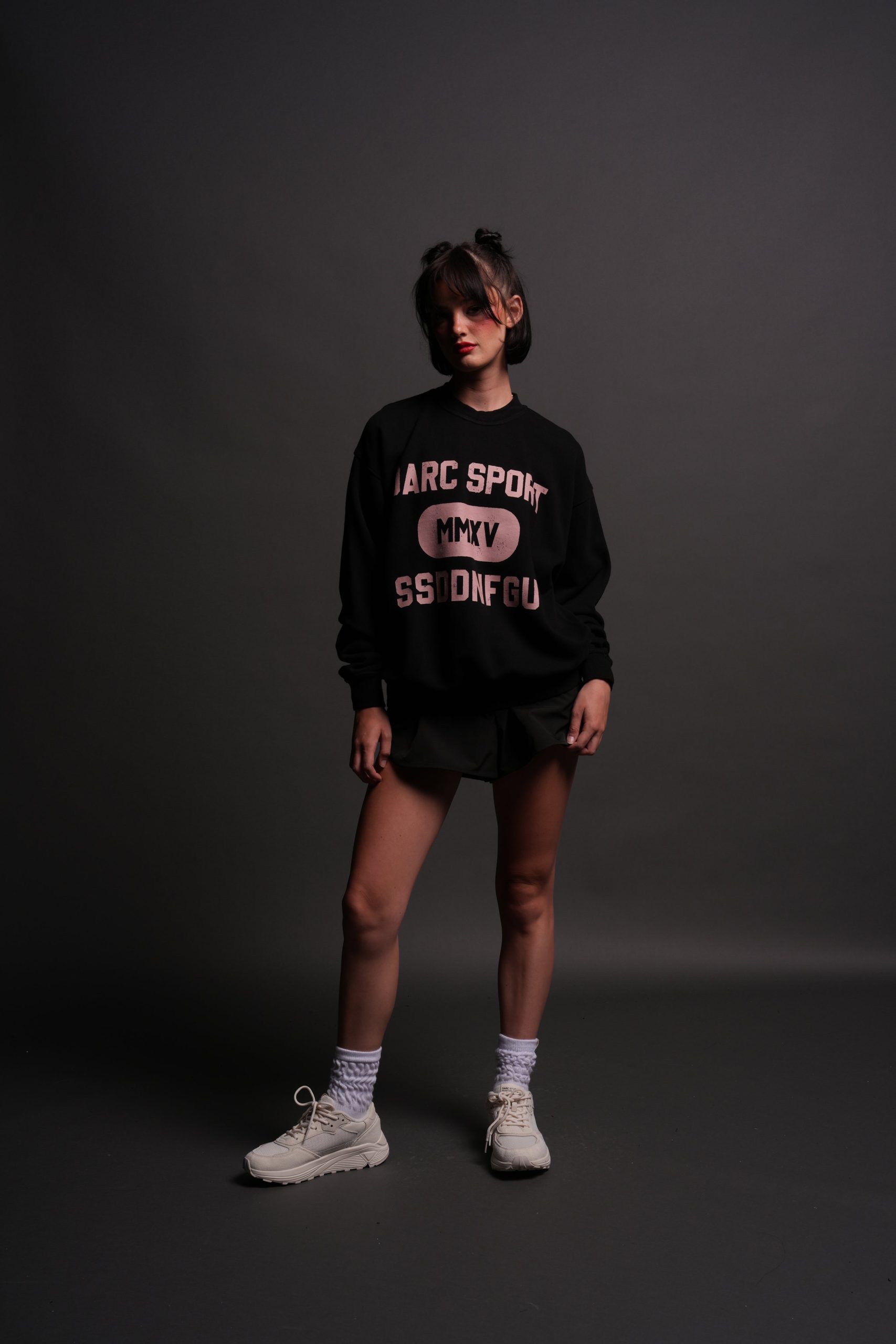 Wolves Forever London Crewneck in Black/Pink - Image 4
