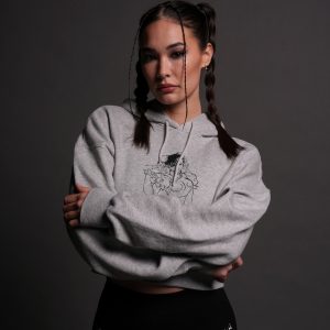No Match Ava Hoodie in Light Athletic Gray