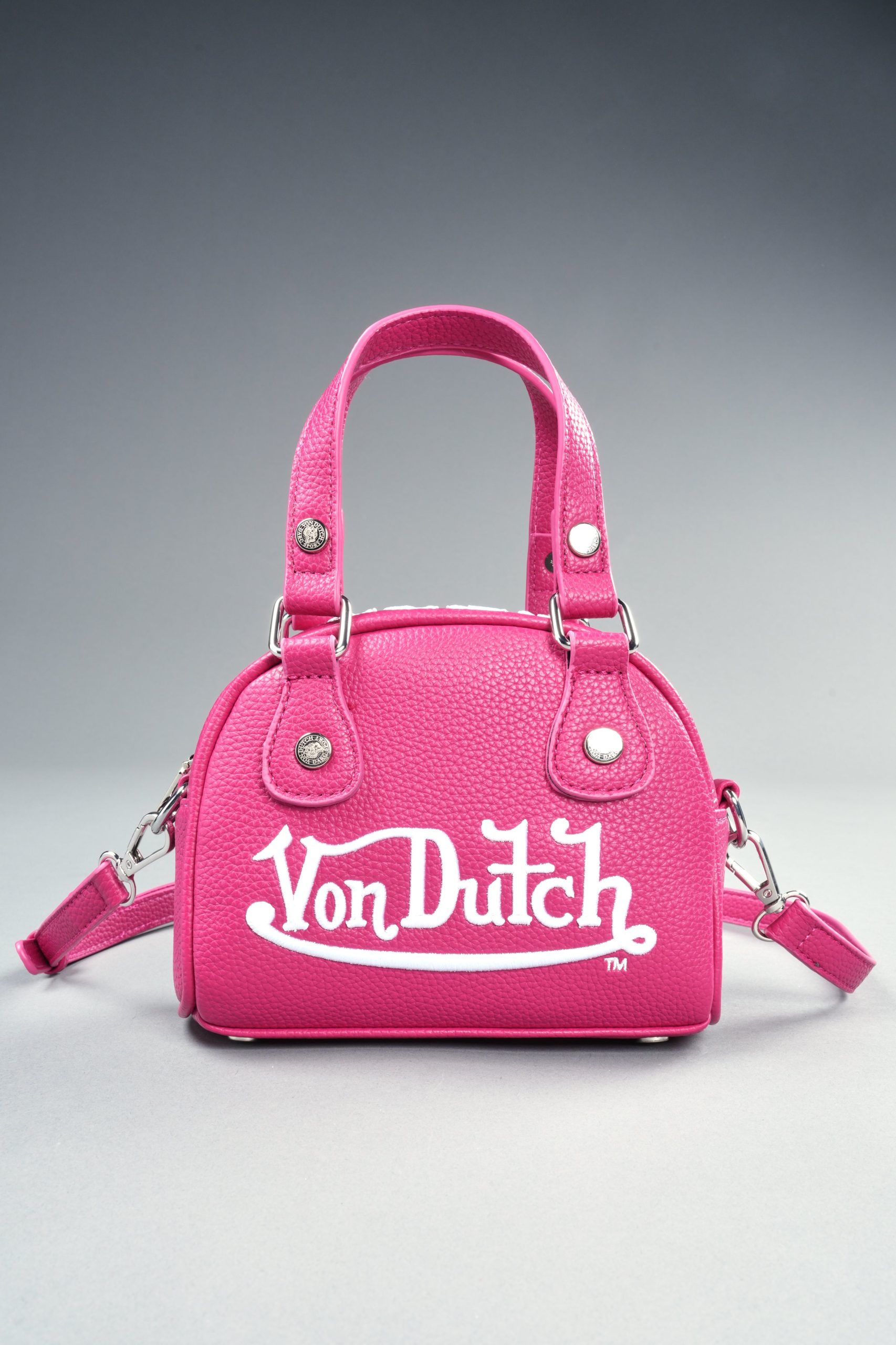DSVD Collab VD Leather Mini Bowler in Mauve/Pink - Image 8