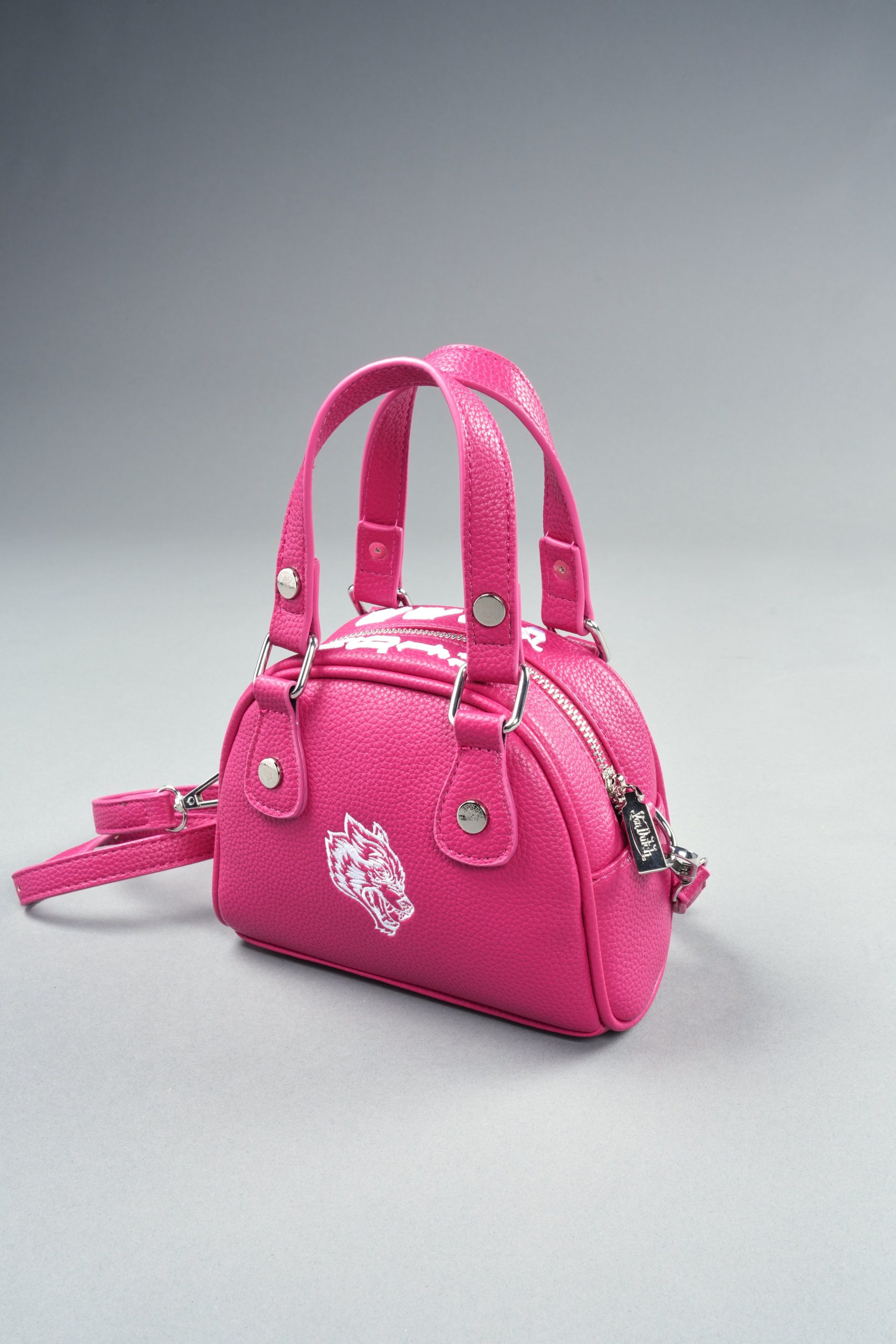 DSVD Collab VD Leather Mini Bowler in Mauve/Pink - Image 11