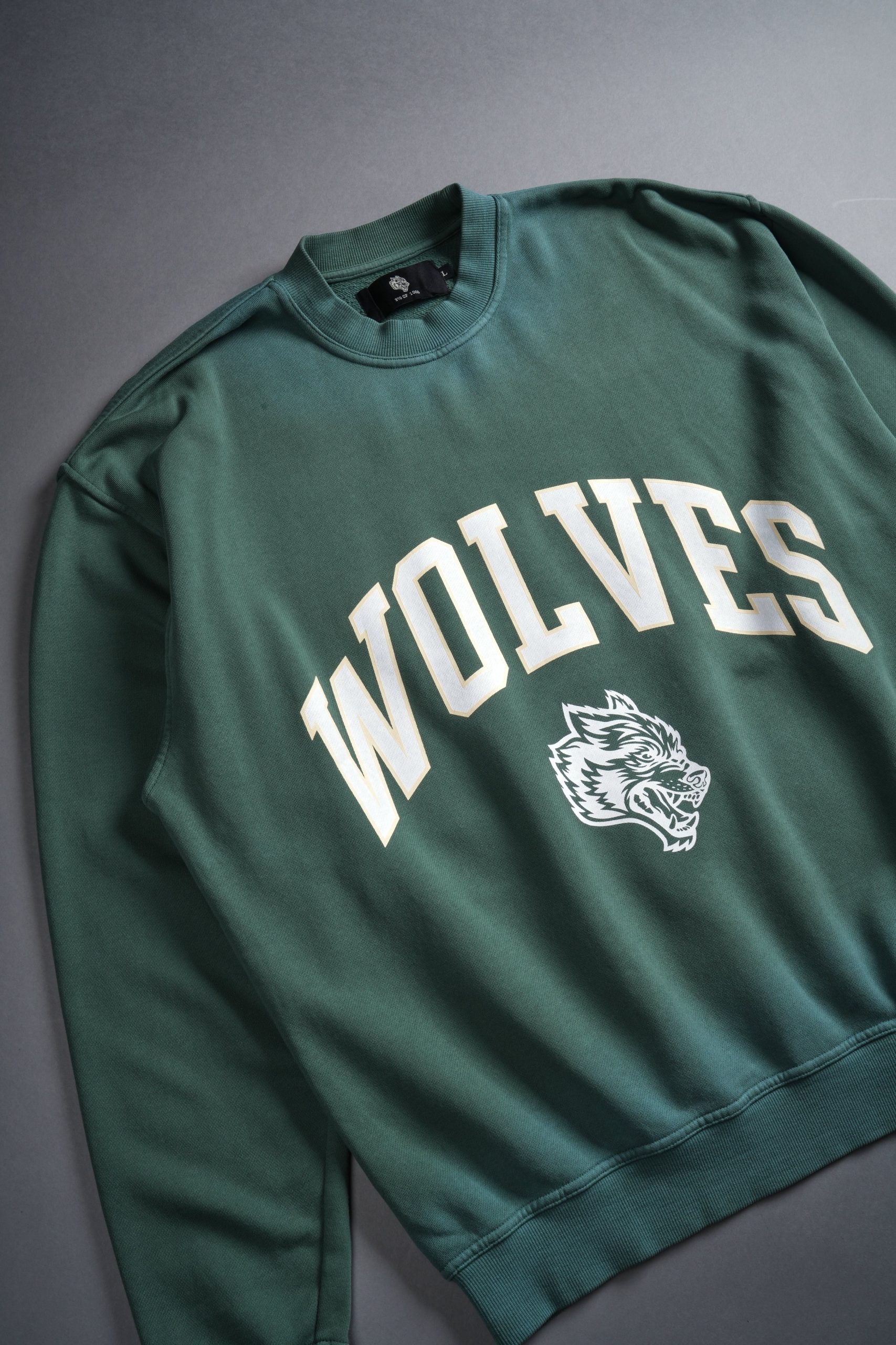 Loyalty London Unisex Crewneck in Hunter Green Driftwash - Image 8