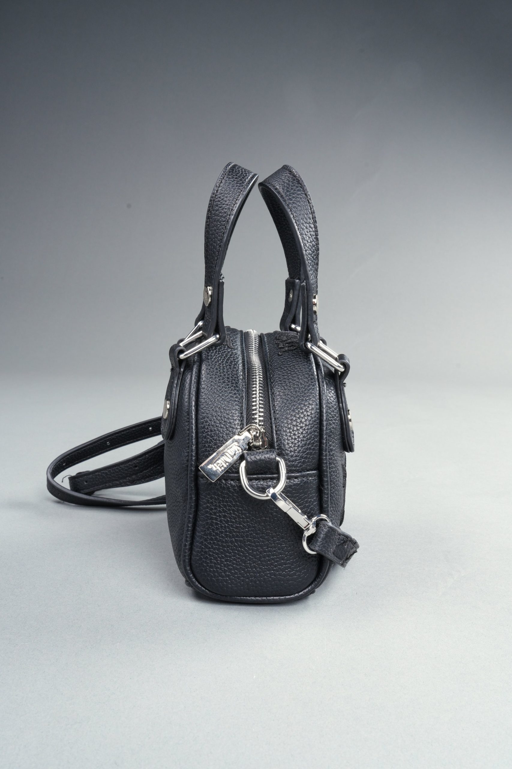 DSVD Collab VD Leather Mini Bowler in Black/Black - Image 10