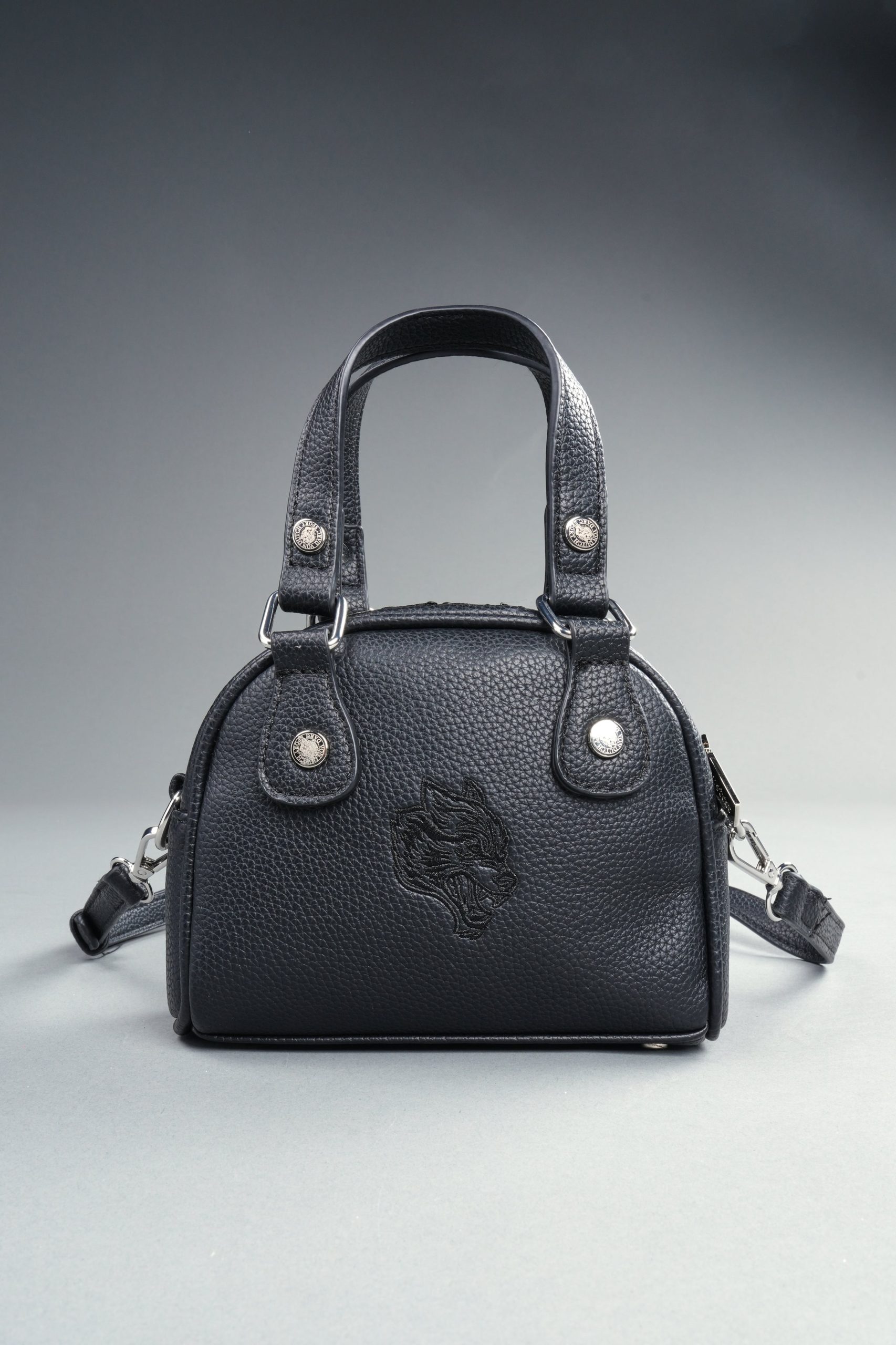 DSVD Collab VD Leather Mini Bowler in Black/Black - Image 7