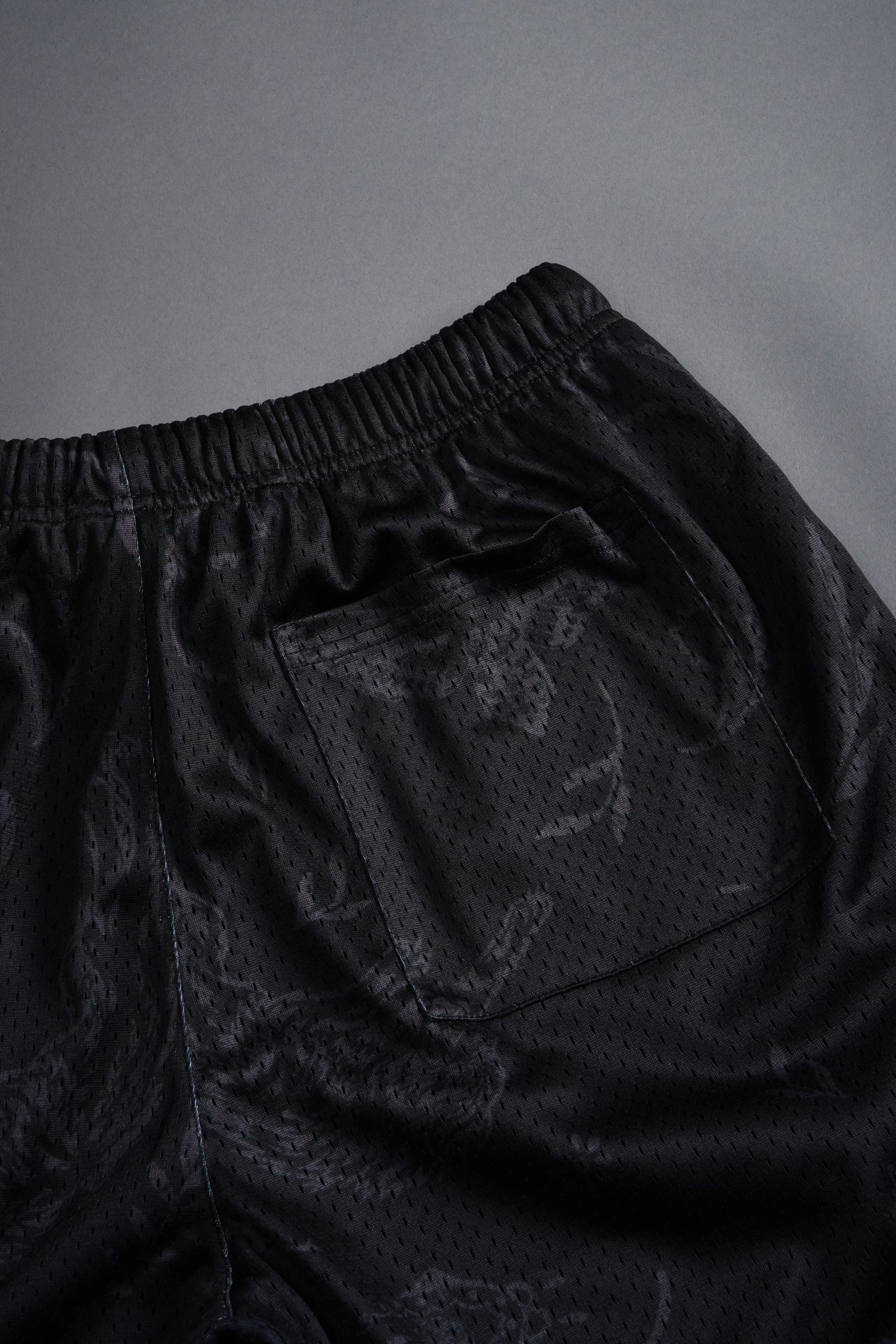 Just Look Up Mesh Shorts in Black - Image 5
