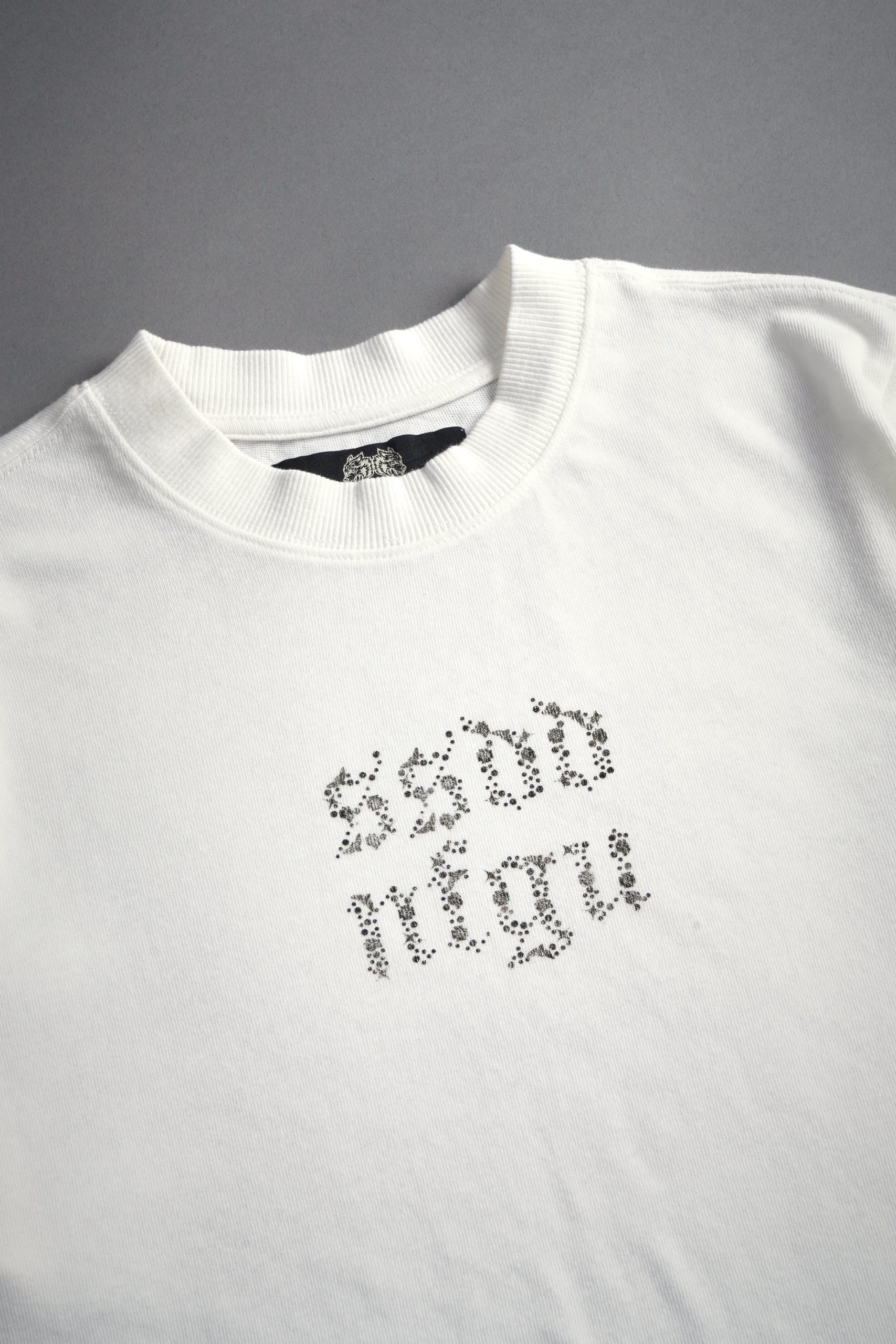Crystal Code Premium Oversized (Cropped) Tee in Cream - Image 6