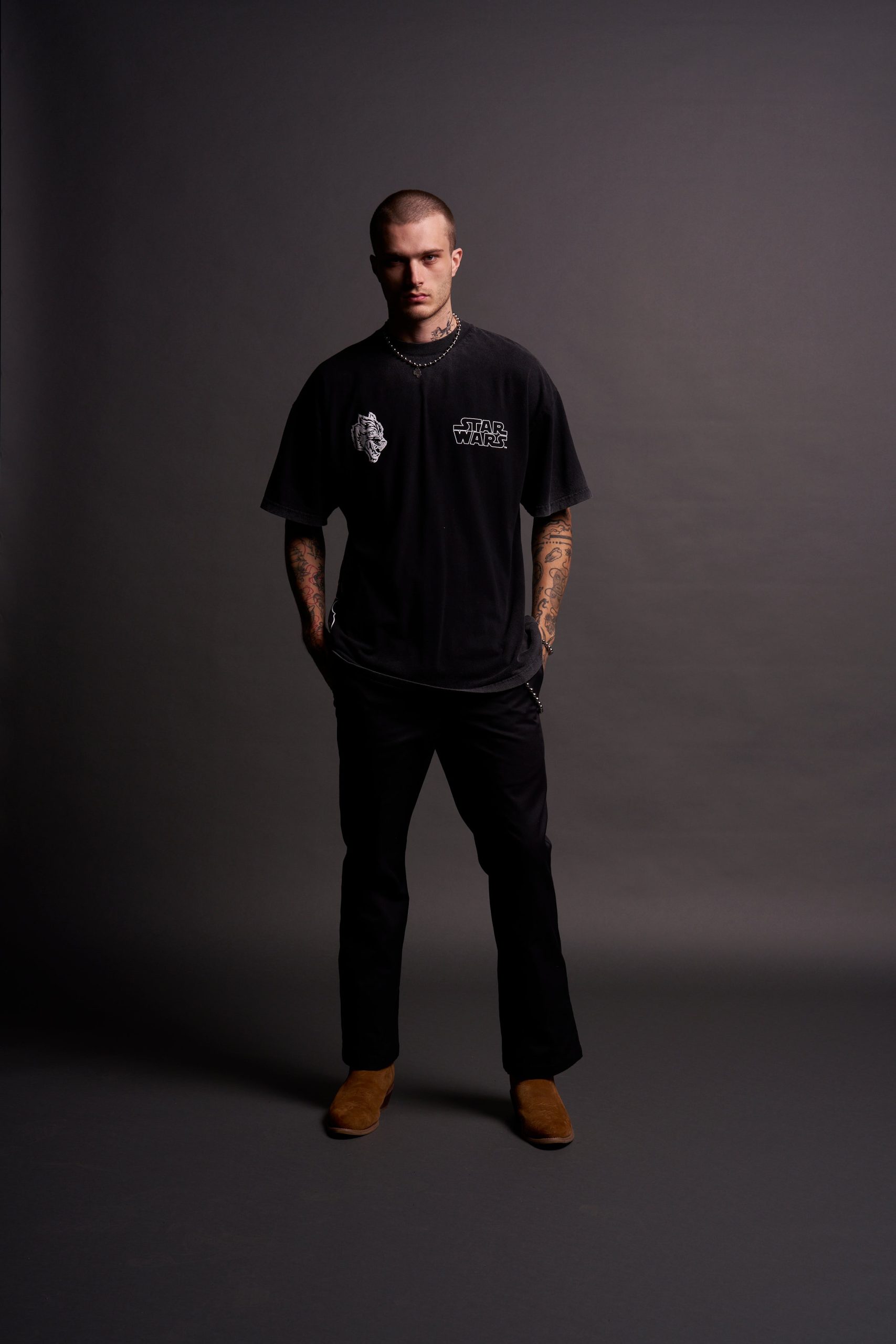 Come To The Dark Side Premium Oversized Tee in Black - Image 4