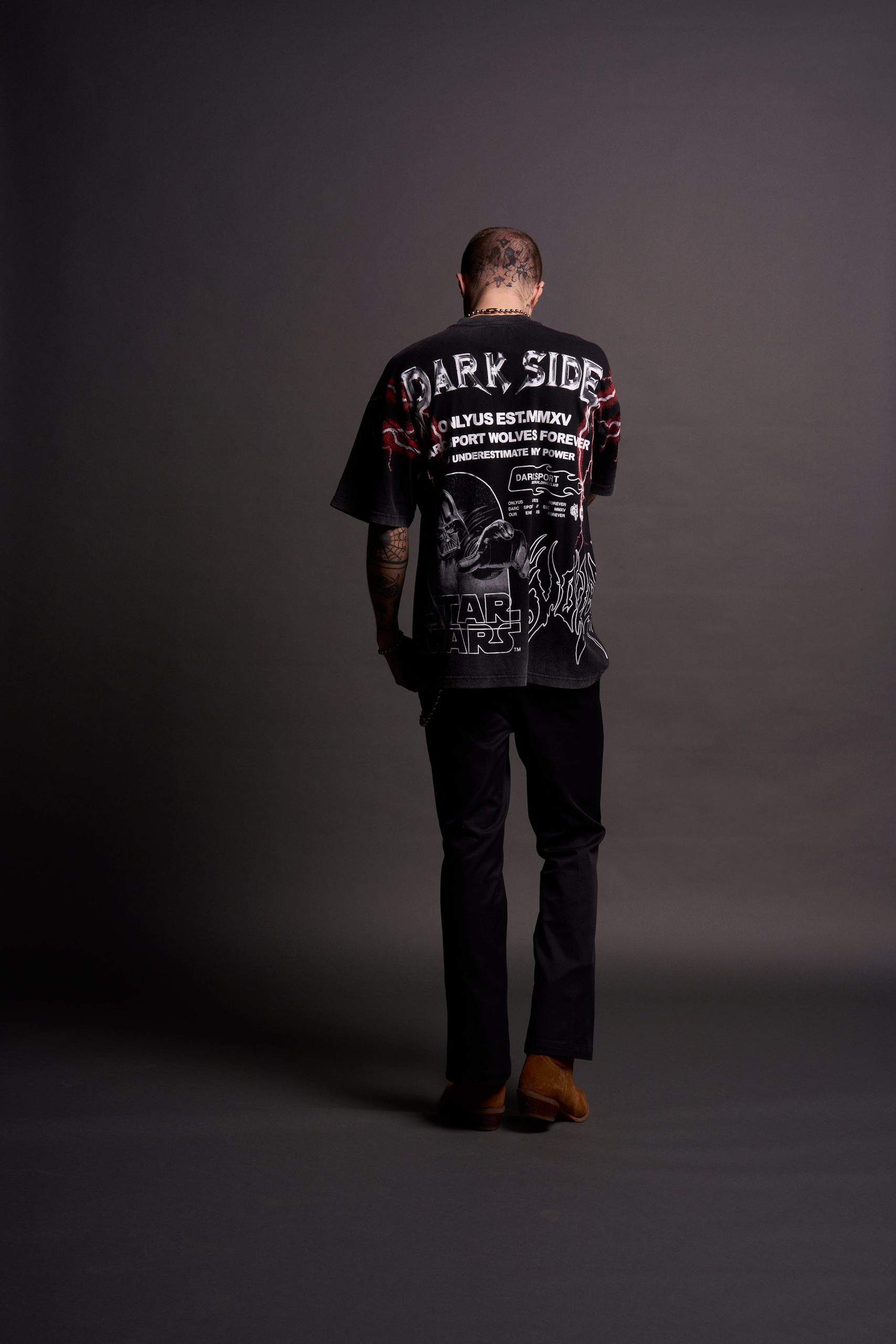 Come To The Dark Side Premium Oversized Tee in Black - Image 5
