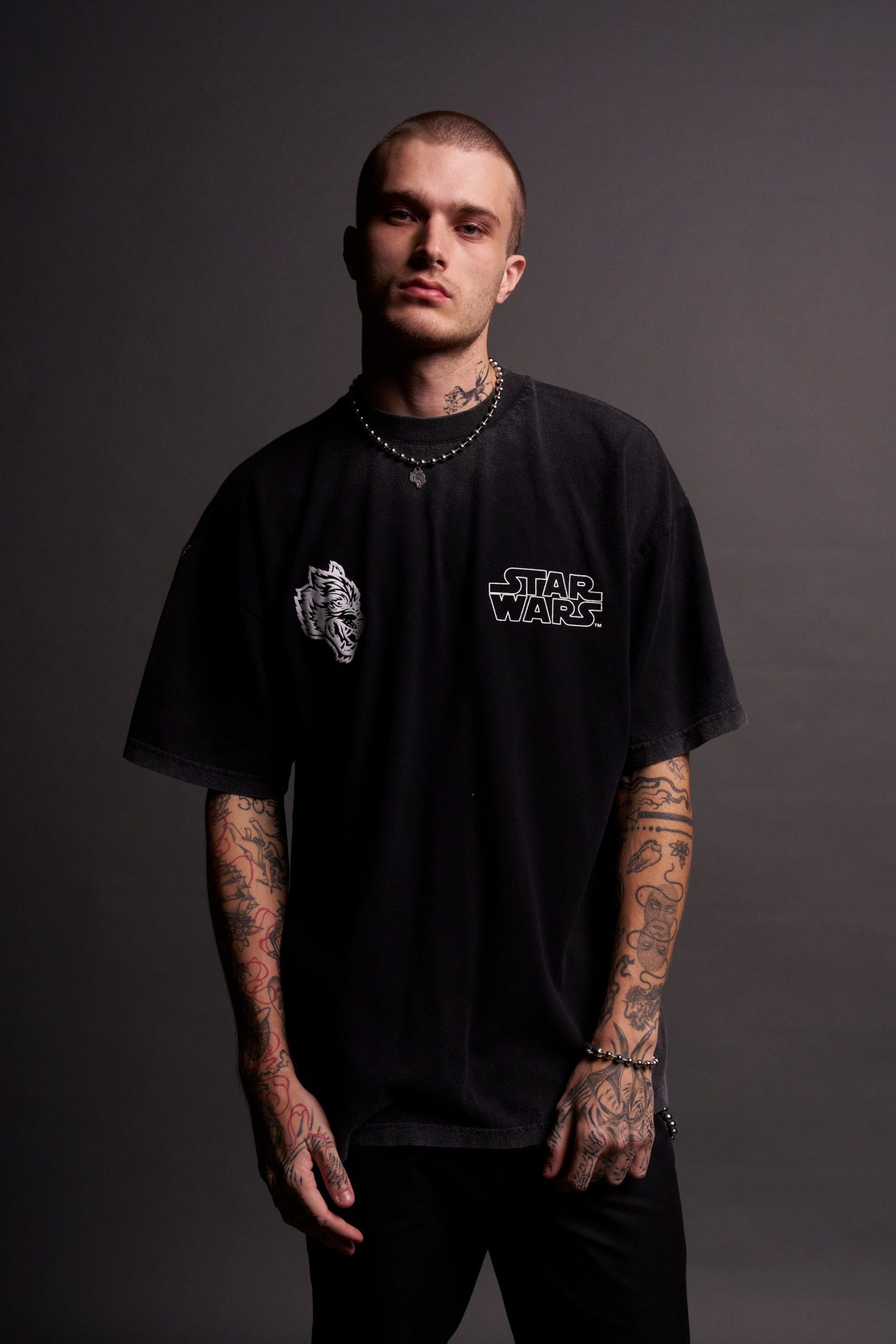Come To The Dark Side Premium Oversized Tee in Black - Image 2