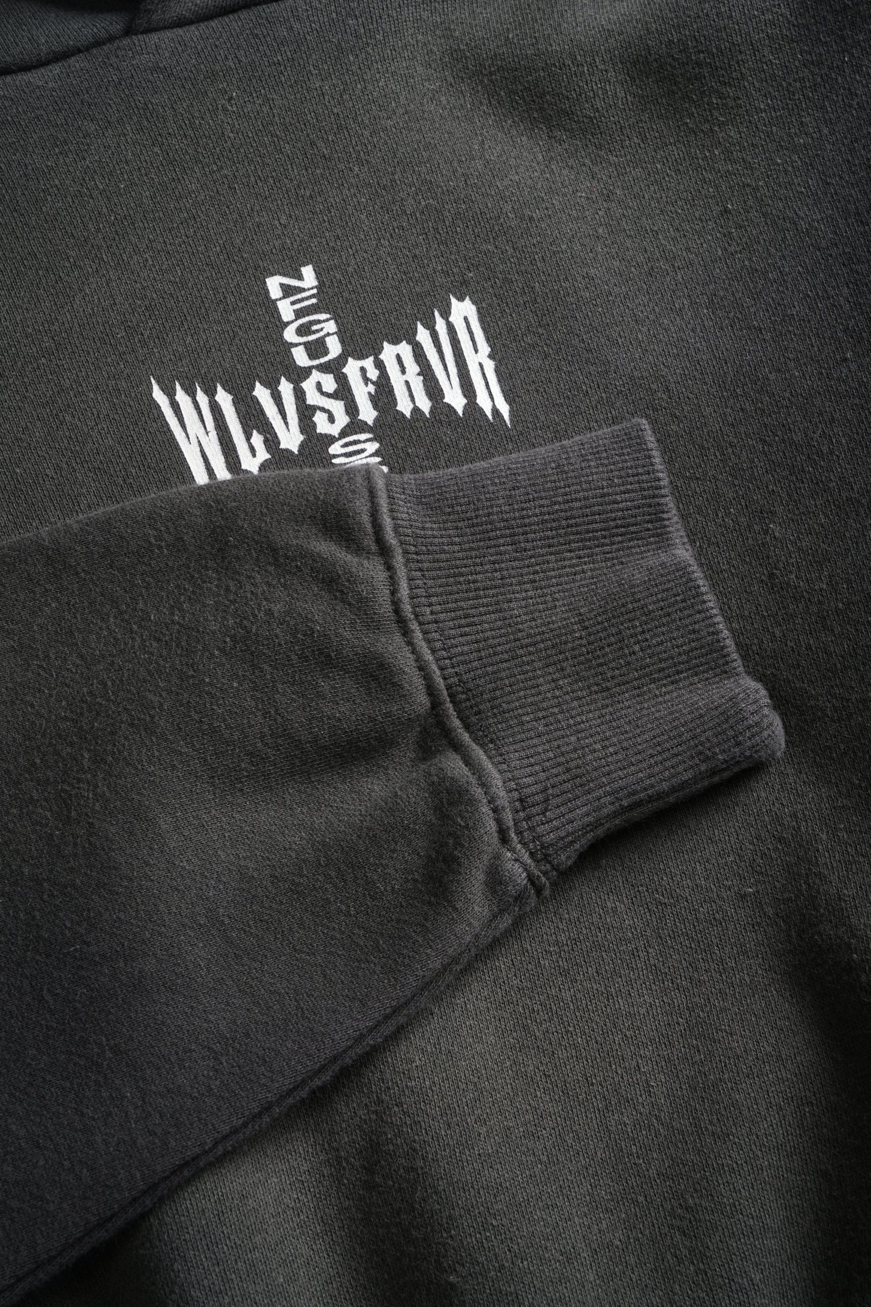 Finite Flame Rose She Hoodie in Wolf Gray Drift Wash - Image 7