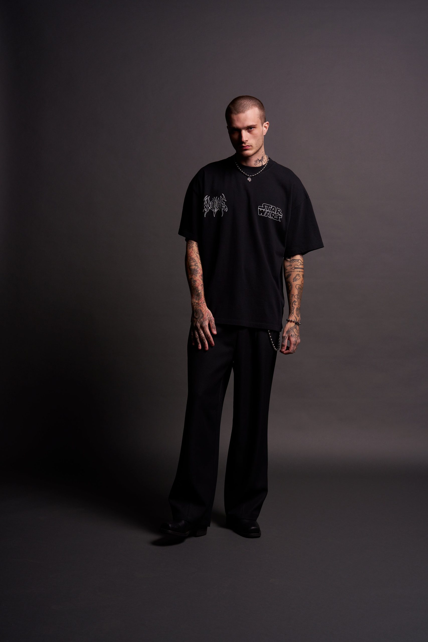 You Underestimate My Power Premium Oversized Tee in Black - Image 4
