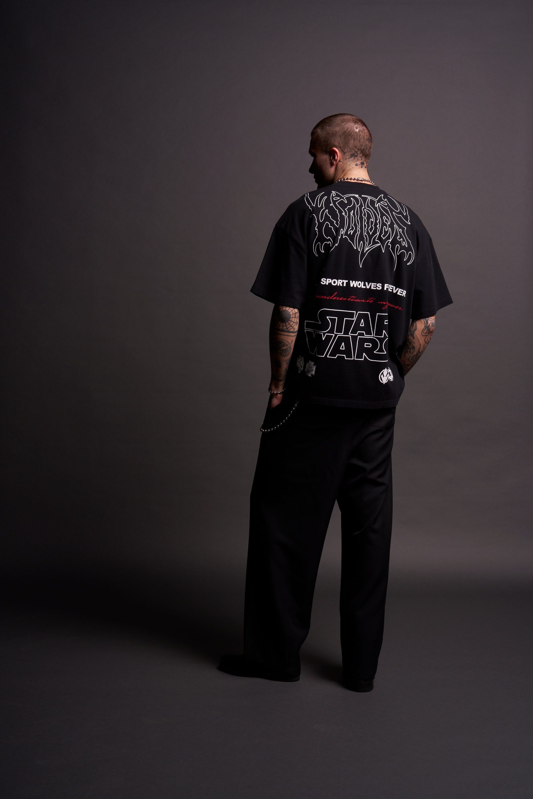You Underestimate My Power Premium Oversized Tee in Black - Image 5
