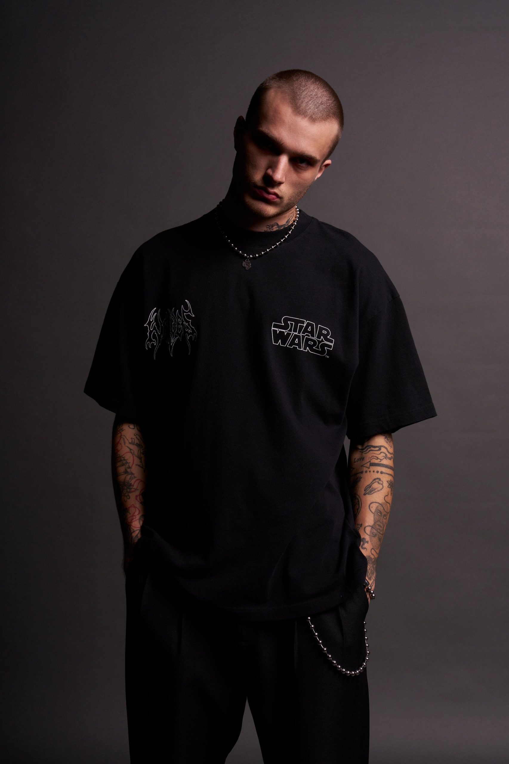 You Underestimate My Power Premium Oversized Tee in Black - Image 2