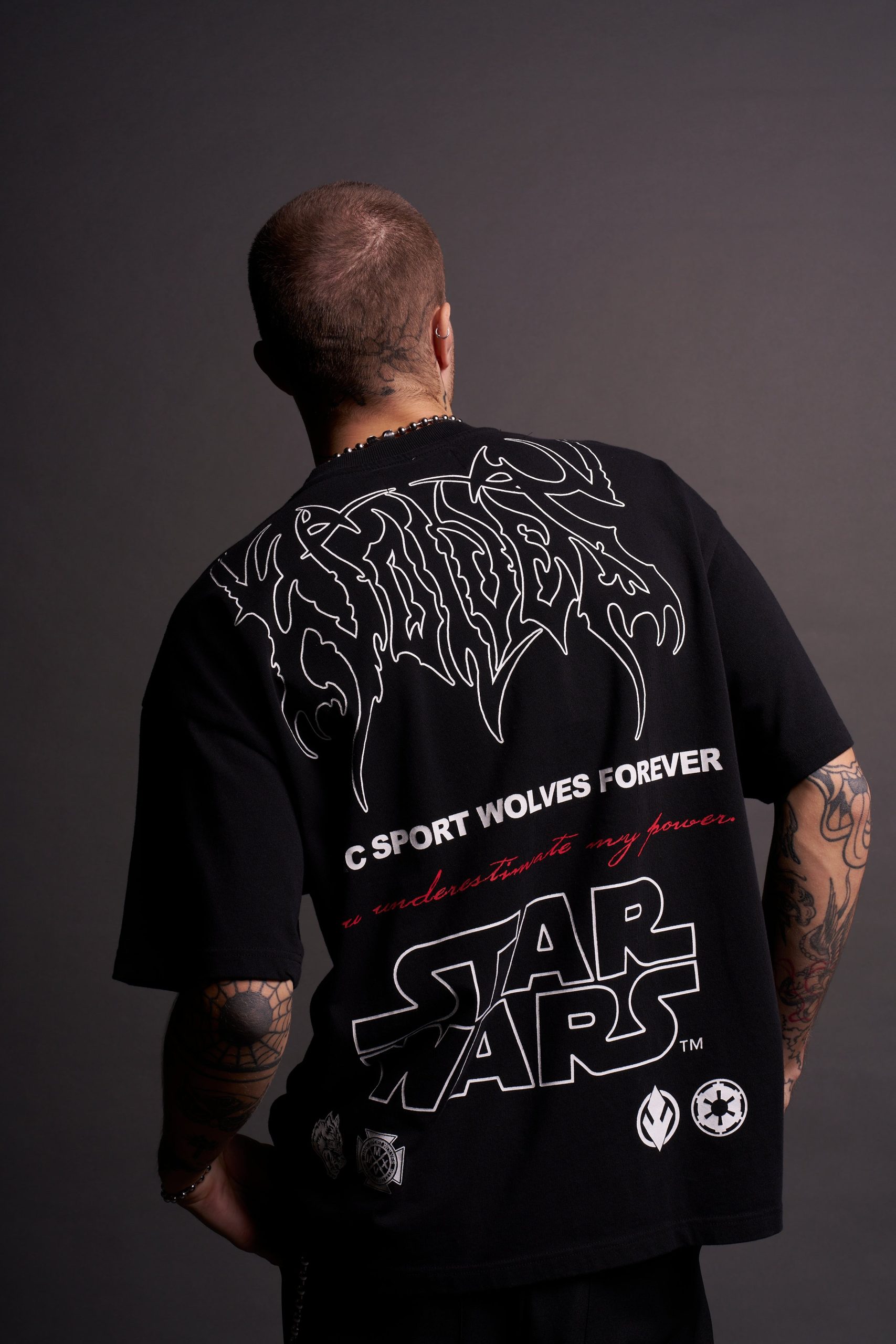 You Underestimate My Power Premium Oversized Tee in Black - Image 9