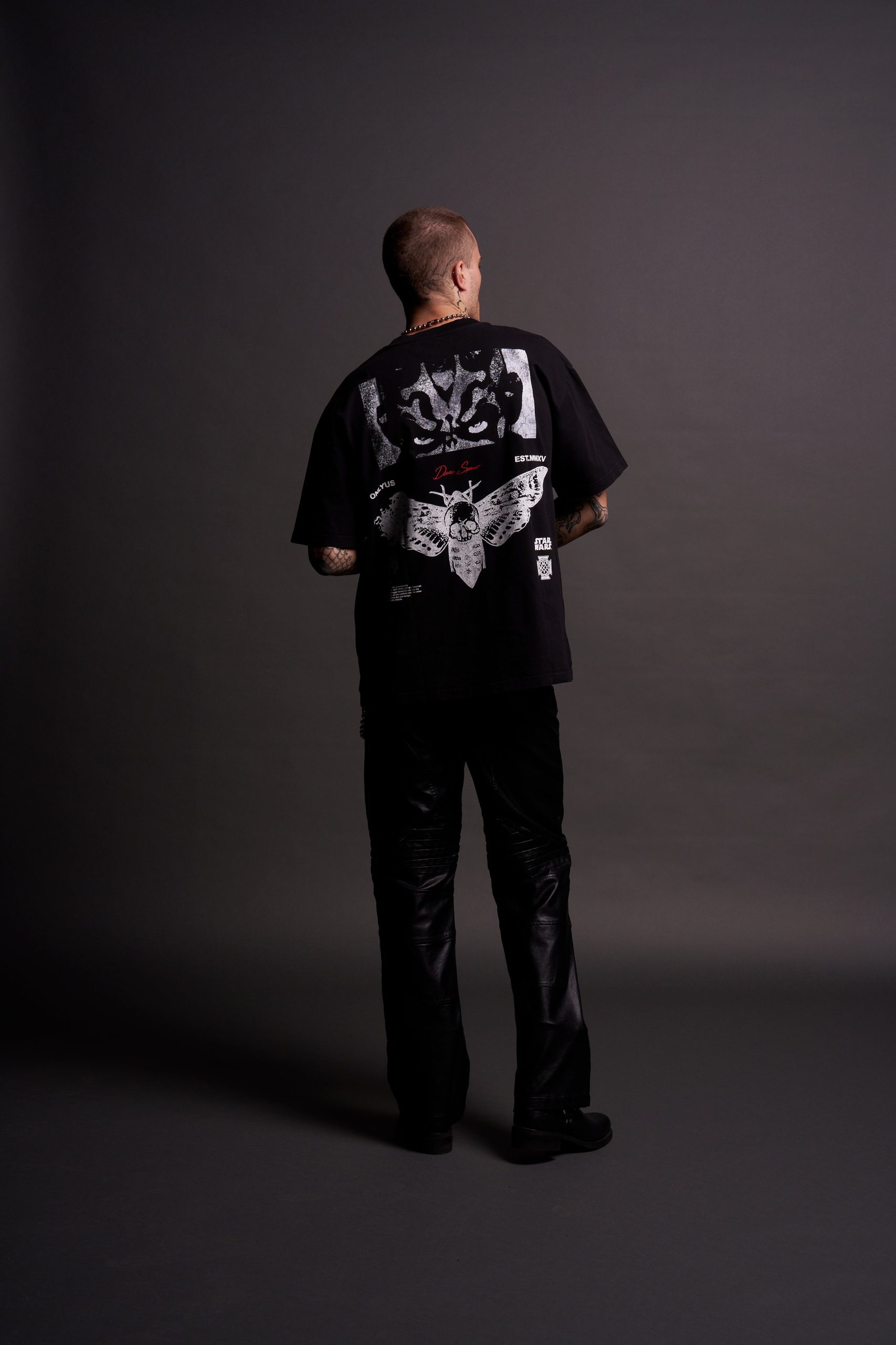 Maul And The Moth Grunge Tee in Black - Image 5