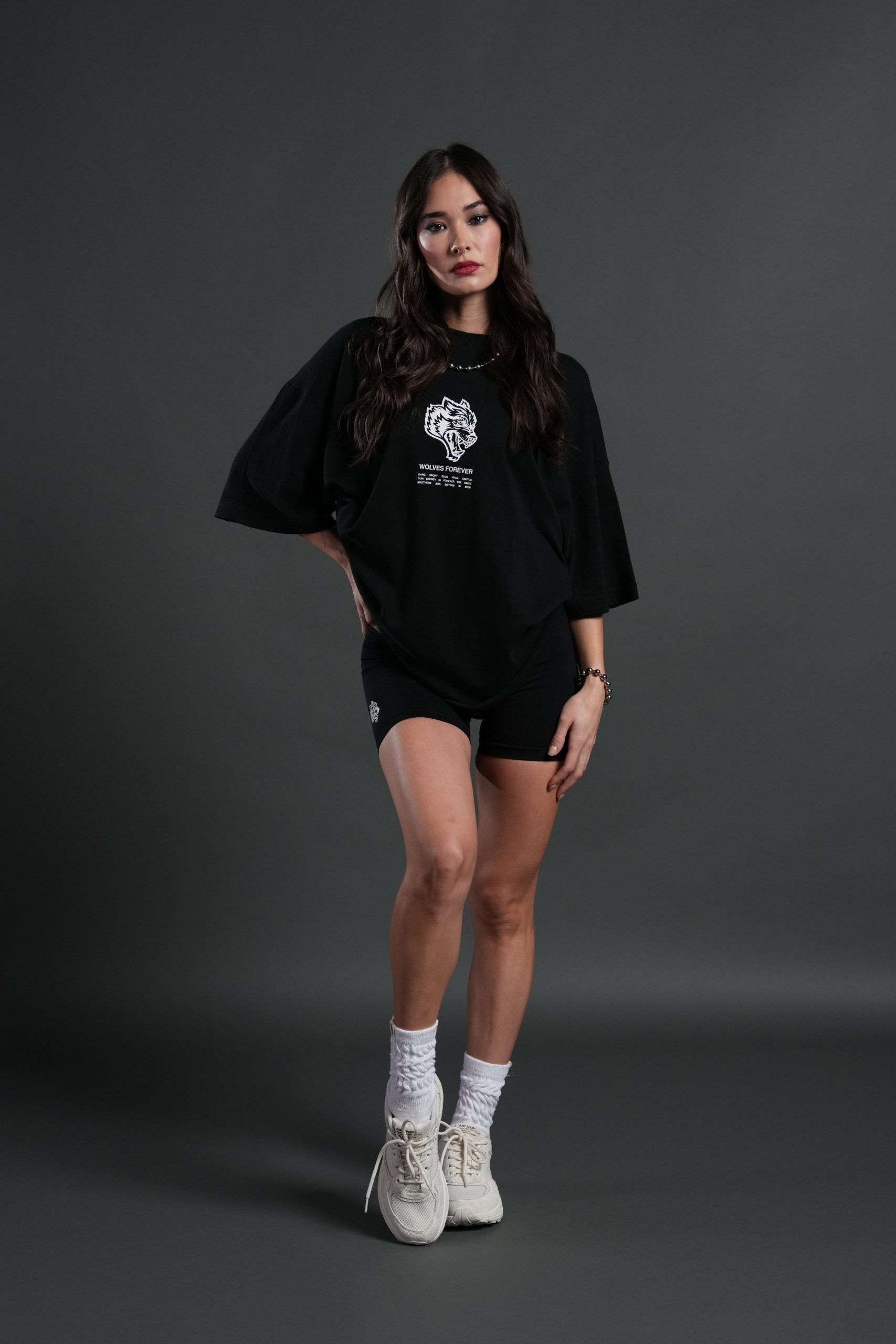 Wolves Have Your Back Premium Oversized Tee in Black - Image 9