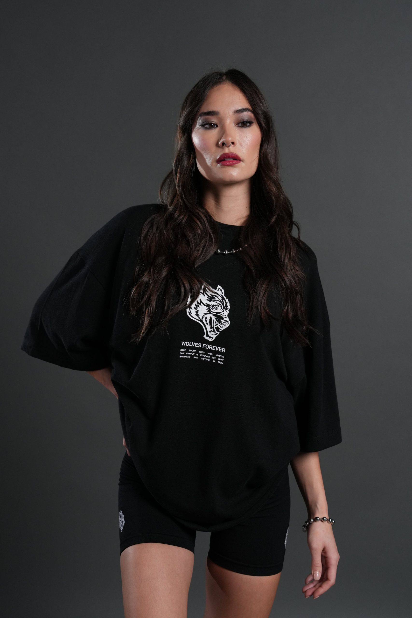Wolves Have Your Back Premium Oversized Tee in Black - Image 11