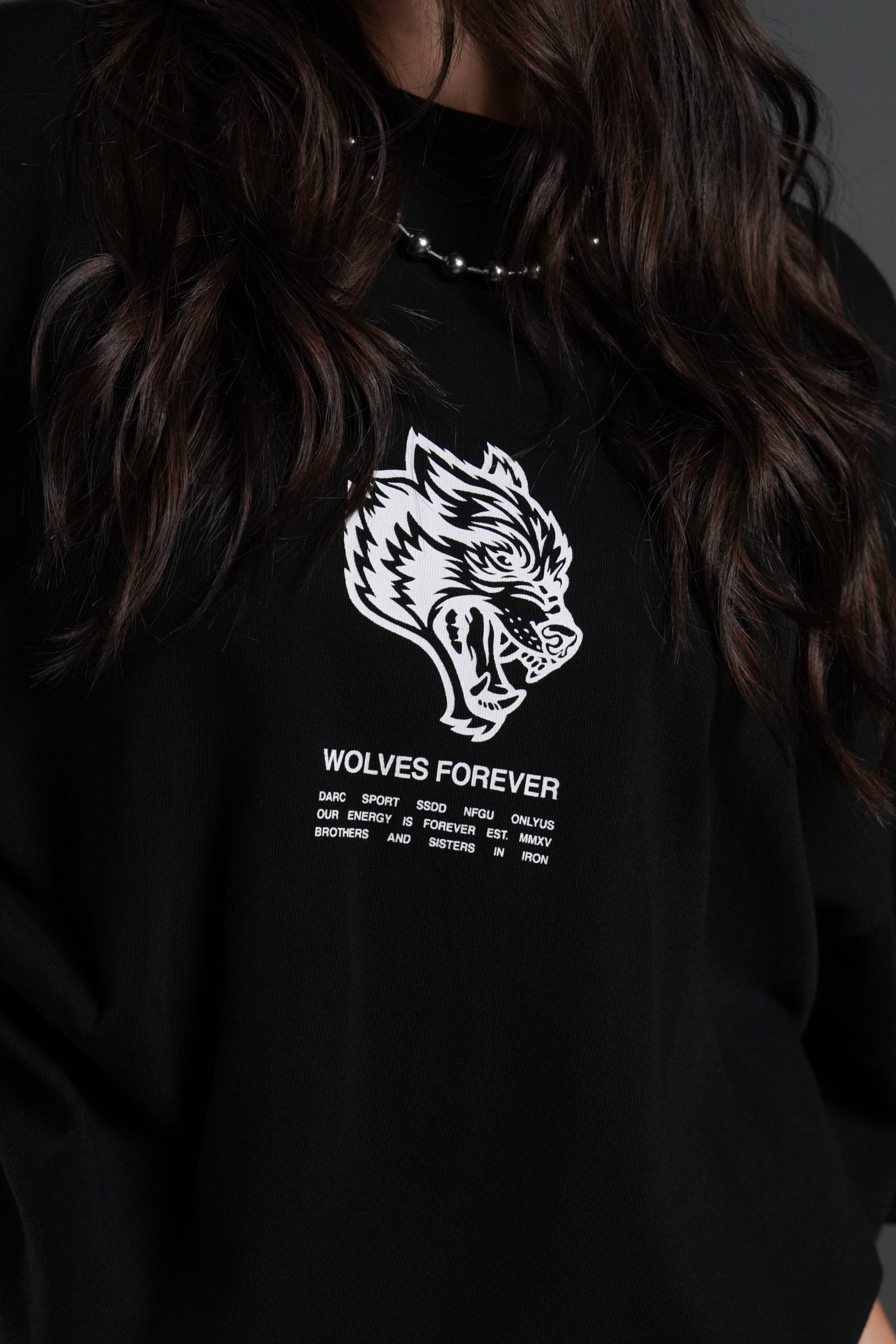 Wolves Have Your Back Premium Oversized Tee in Black - Image 13