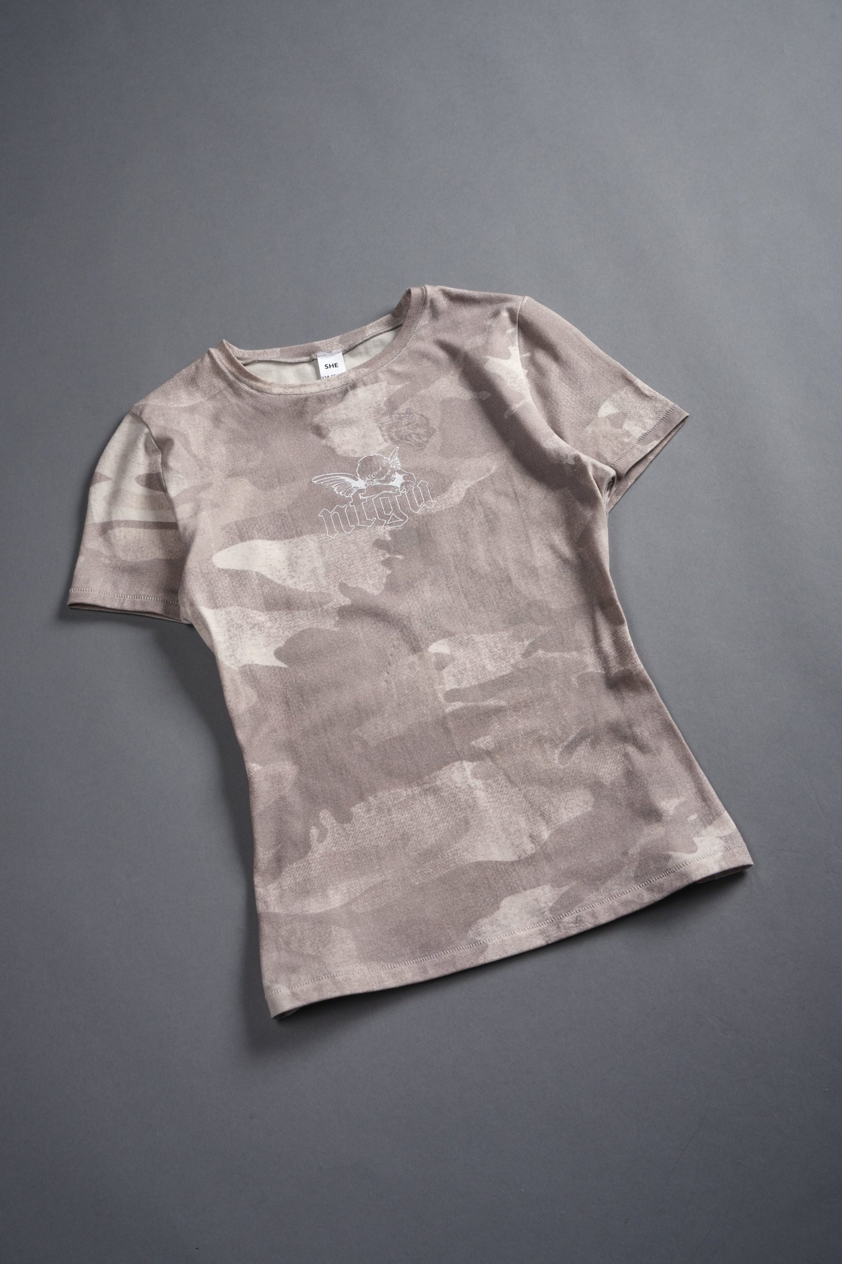 Cherub NFGU Eden S/S Tee in Clay Vintage Woodland Camo - Image 3