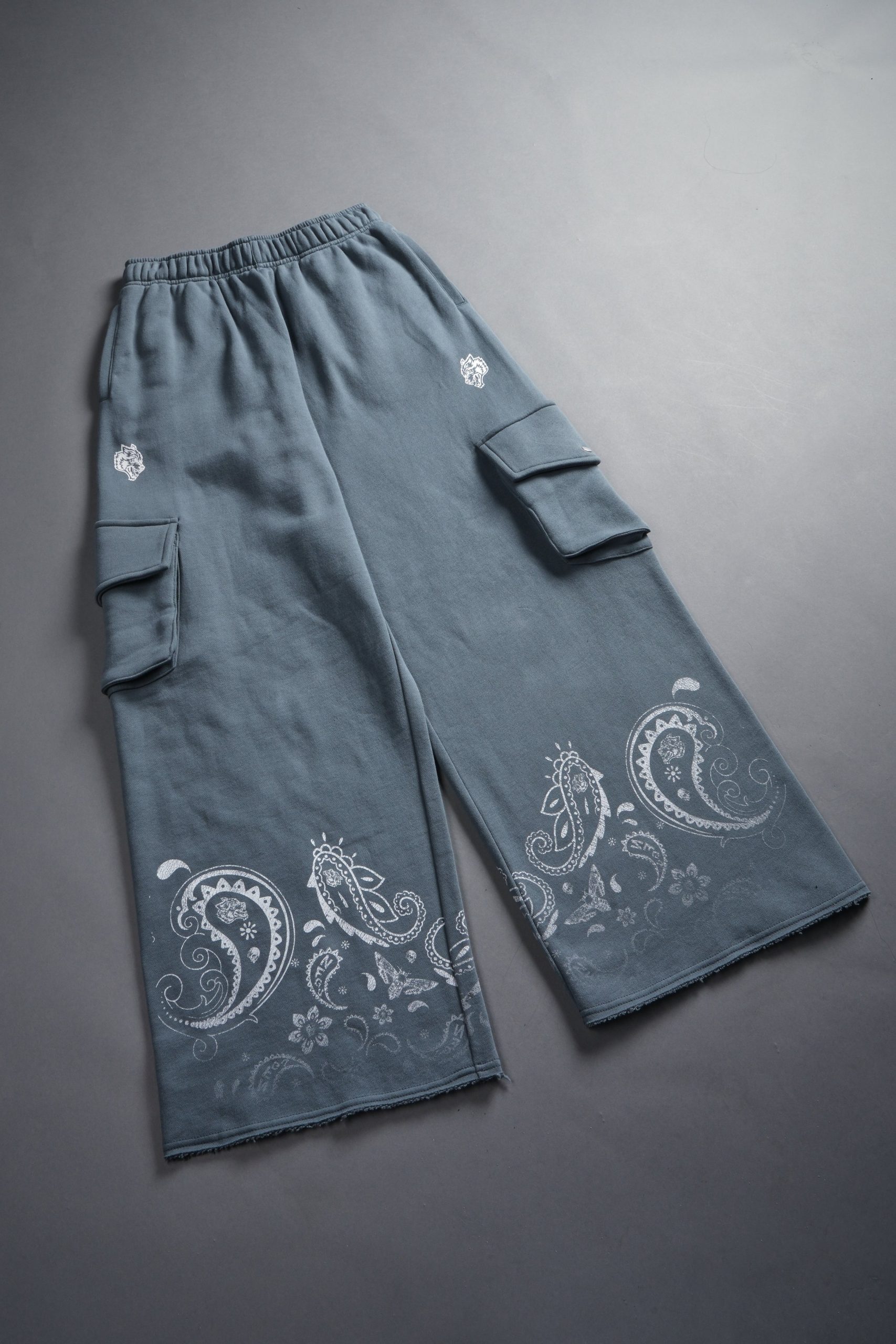 Faded Paisley Durst Cargo Sweats in Greek Stone - Image 3