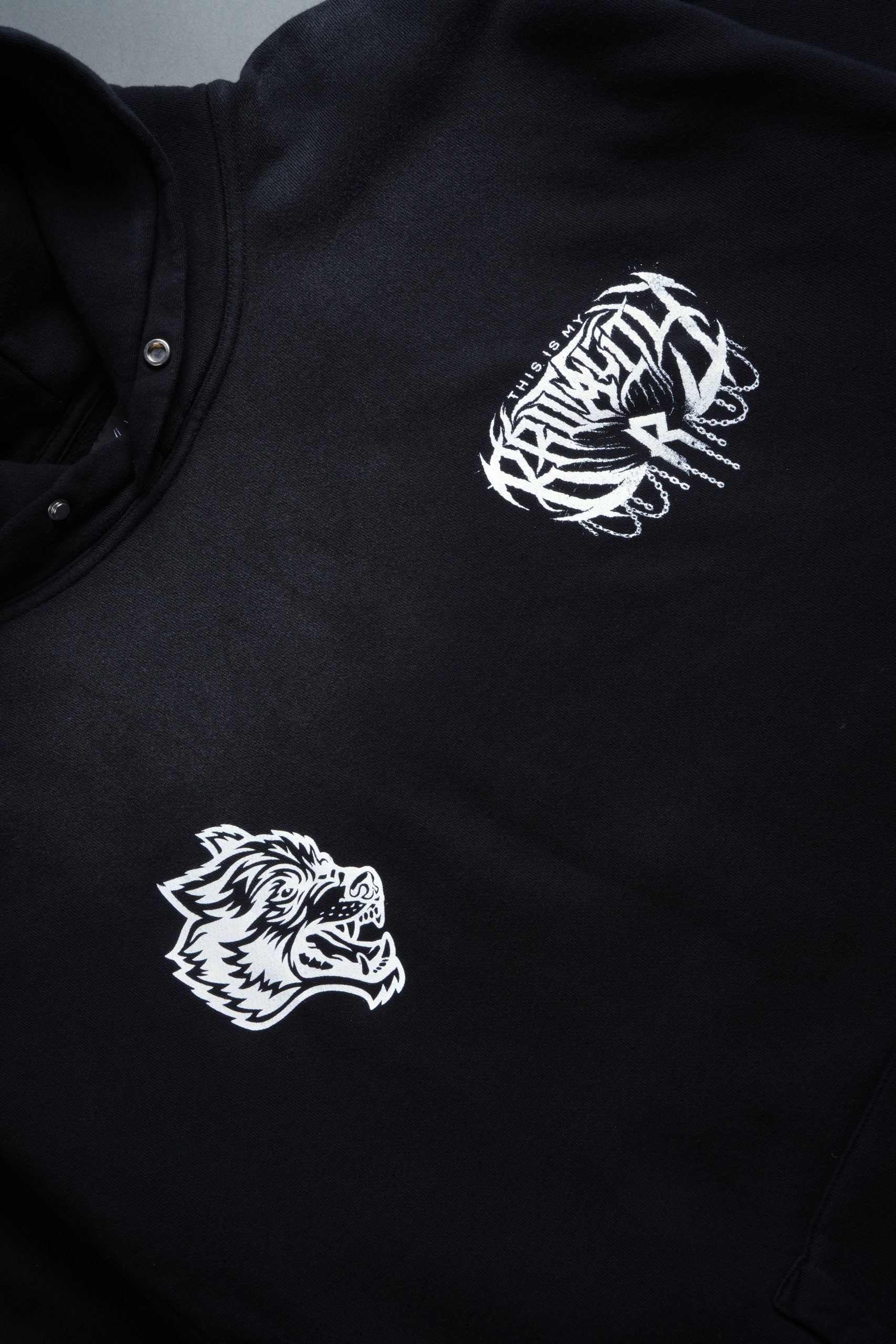 Brutality NFGU Unisex Pierce Hoodie in Black Drift Wash - Image 15