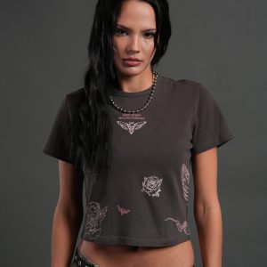 Sacred Flash Timeless Tee in Darc Brown Drift Wash