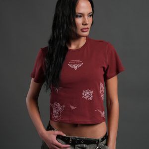 Sacred Flash Timeless Tee in Cherry Red