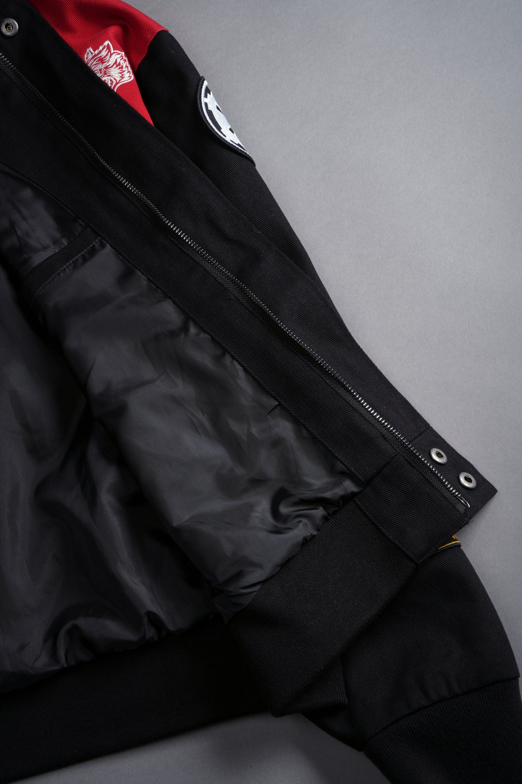 You Underestimate My Power Grit Road Racing Jacket in Black/Red - Image 7