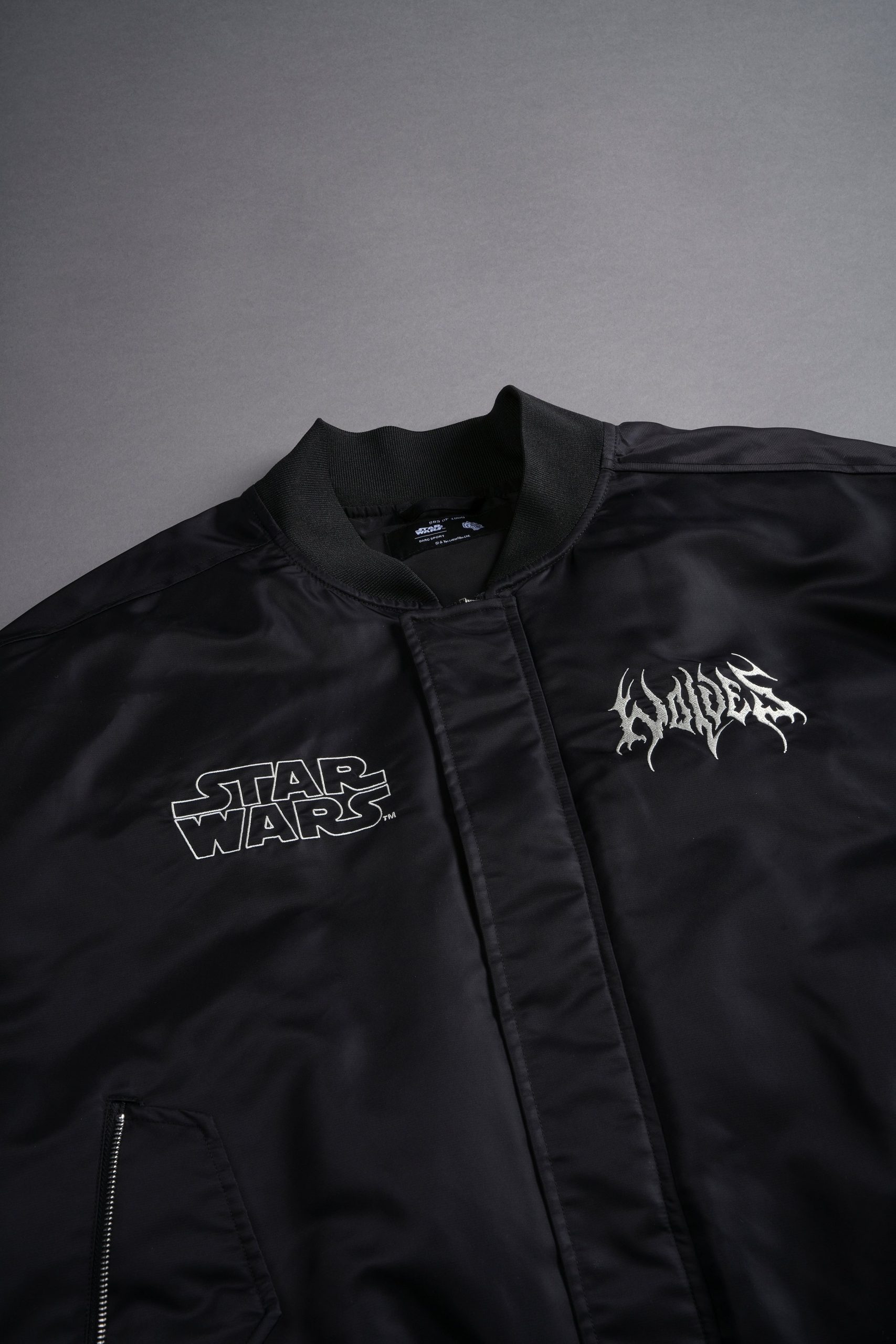 Fear Is My Ally Vicious Nylon Bomber Jacket in Black - Image 12