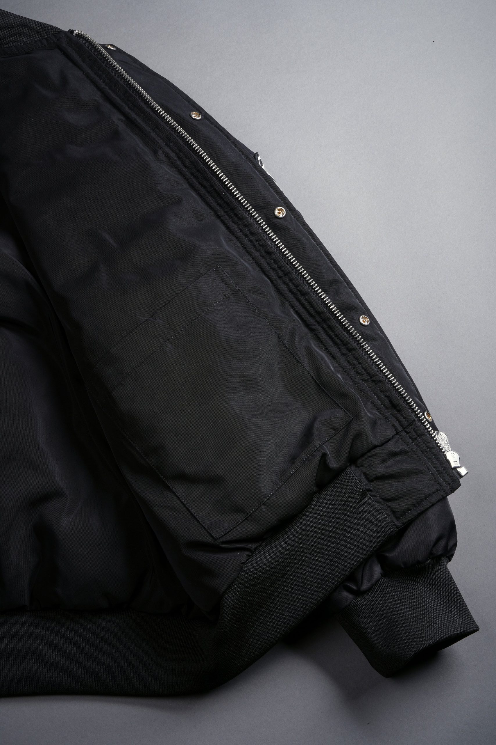 Fear Is My Ally Vicious Nylon Bomber Jacket in Black - Image 5