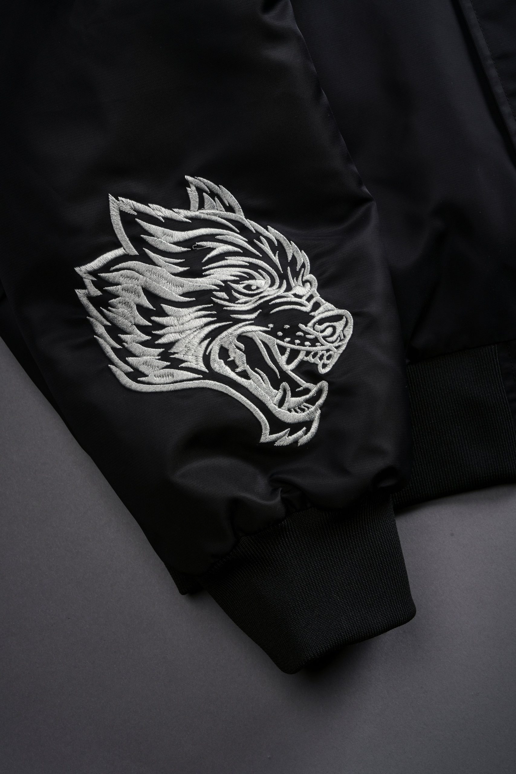 Fear Is My Ally Vicious Nylon Bomber Jacket in Black - Image 9