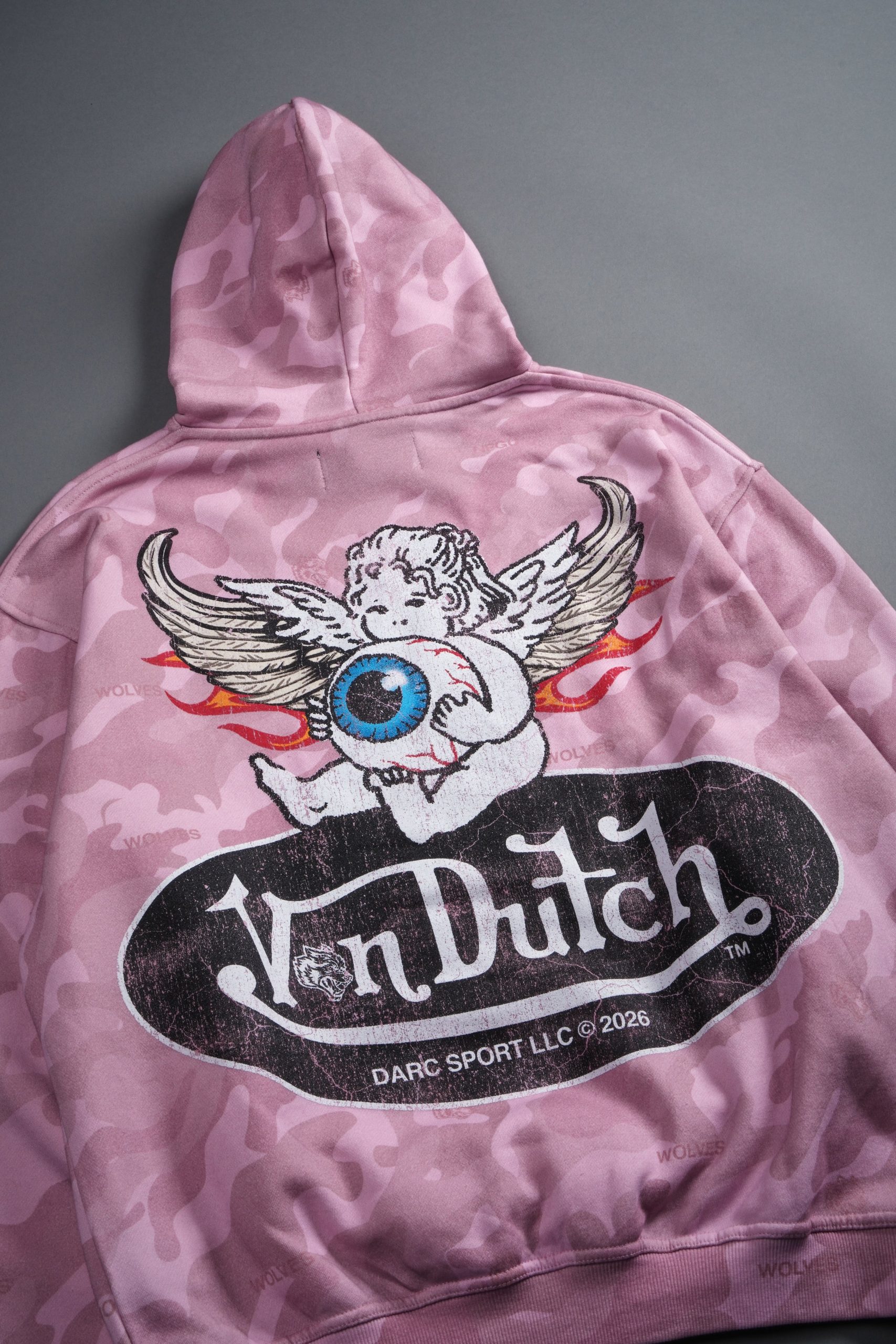 Von Wild Pierce Hoodie in Dsvd Bubblegum Camo - Image 17