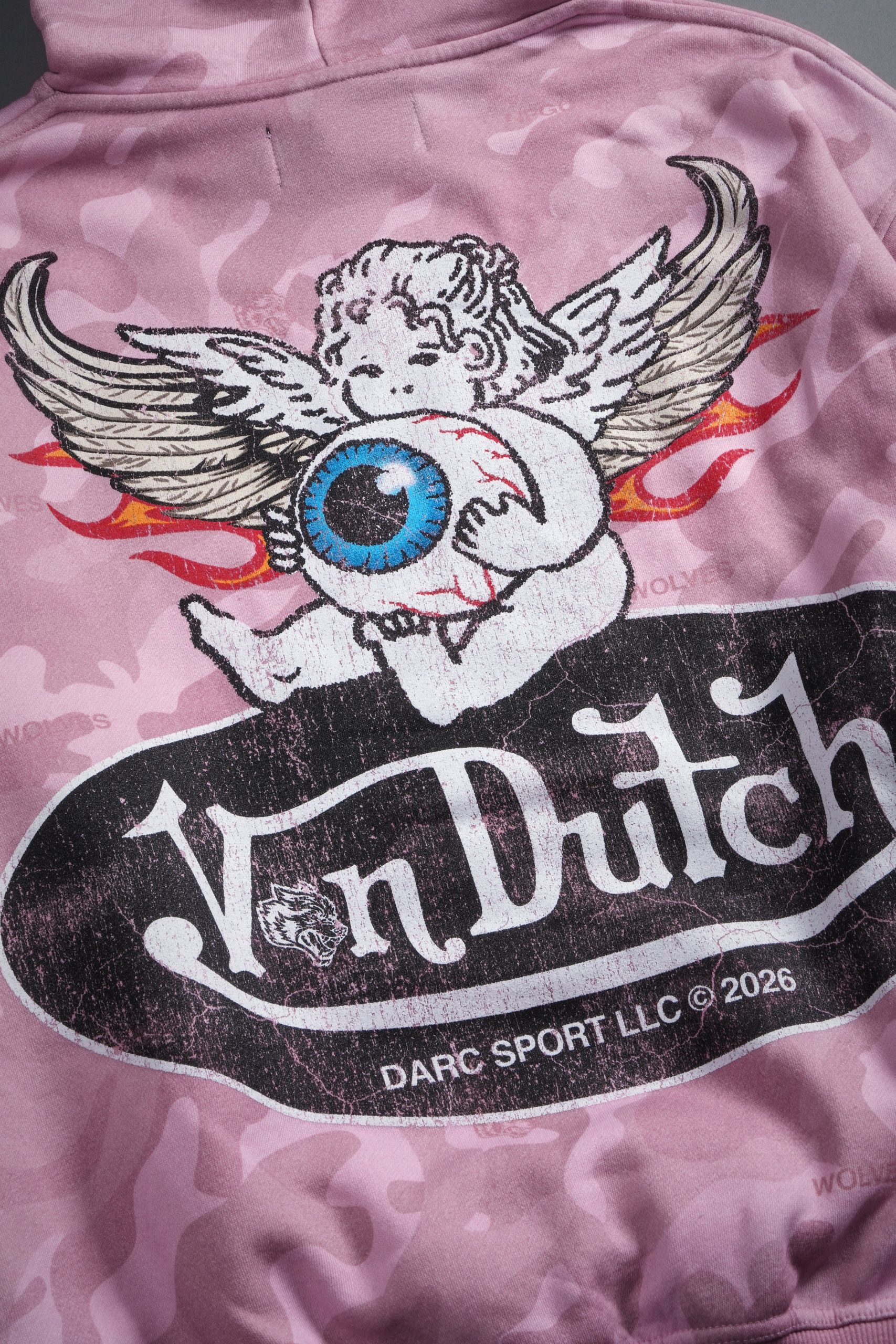 Von Wild Pierce Hoodie in Dsvd Bubblegum Camo - Image 18