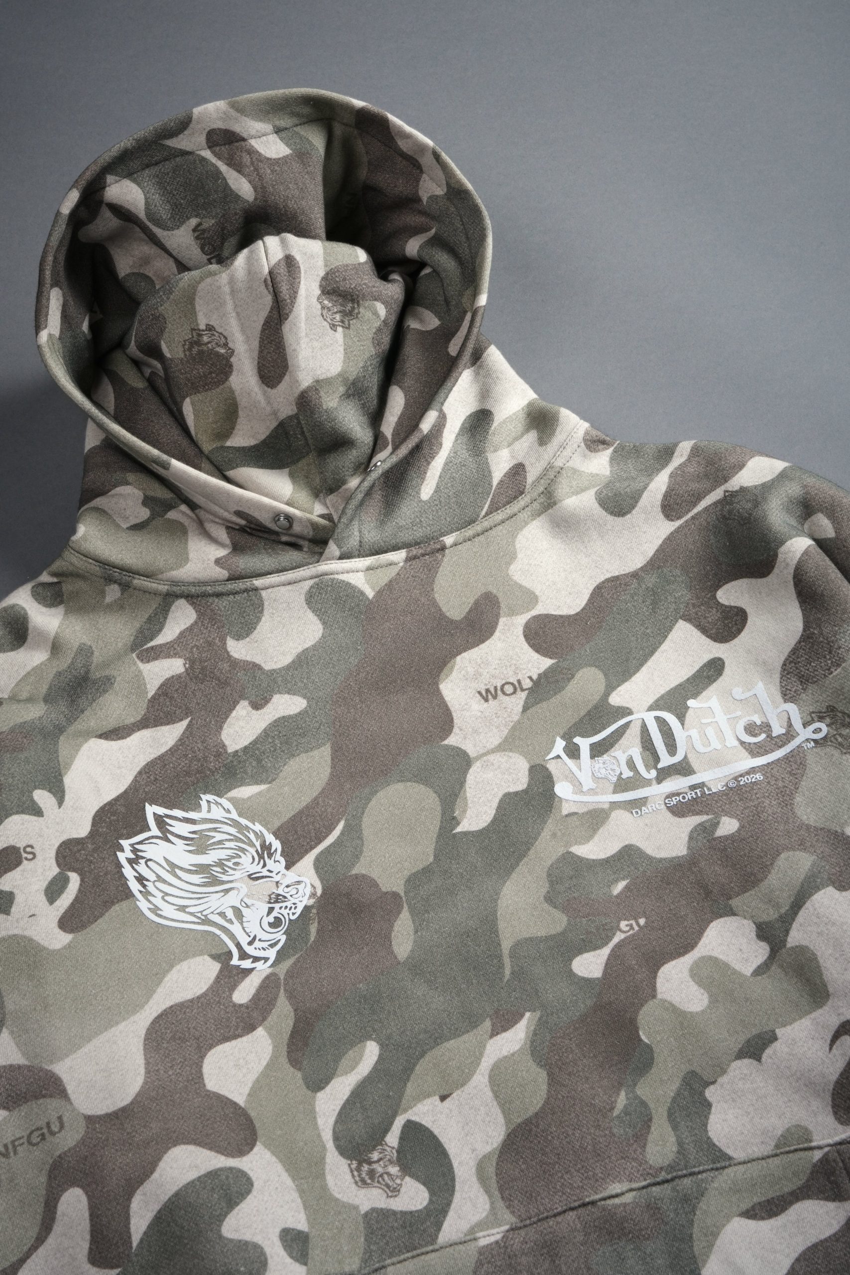 Von Wild Pierce Hoodie in Dsvd Green Camo - Image 14