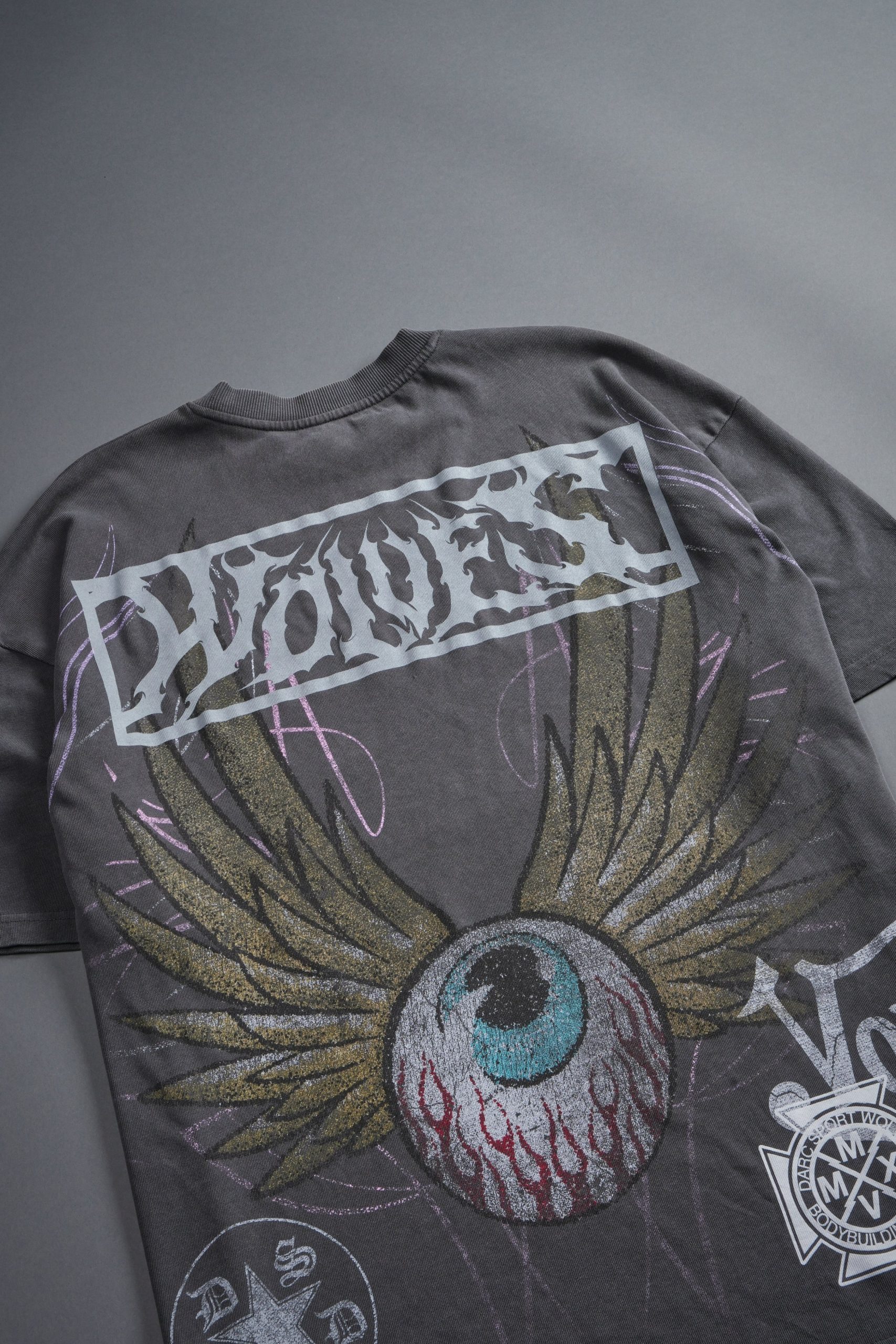 Darc Omen Side-By-Side Series Premium Tee in Slate Gray - Image 17