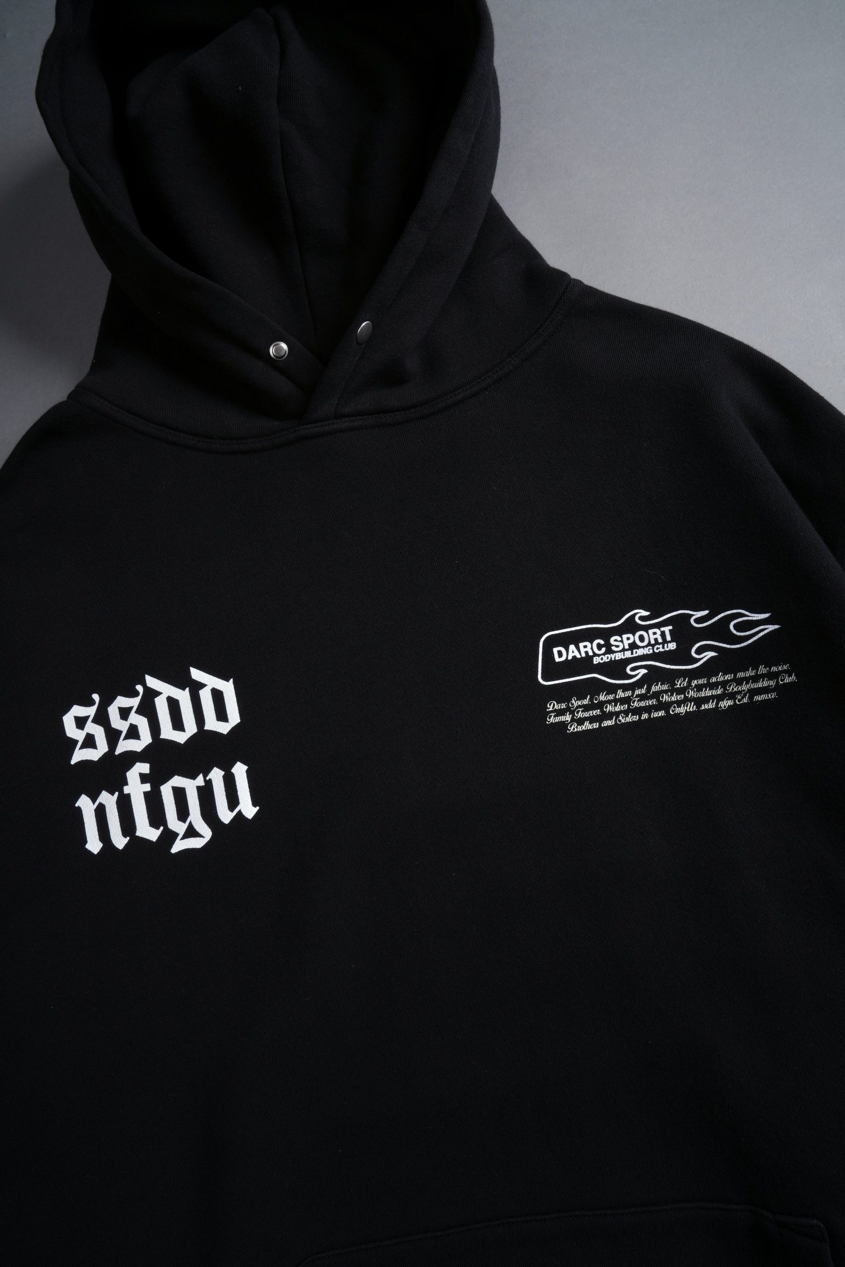 Three Wolves Pierce Hoodie in Black - Image 8
