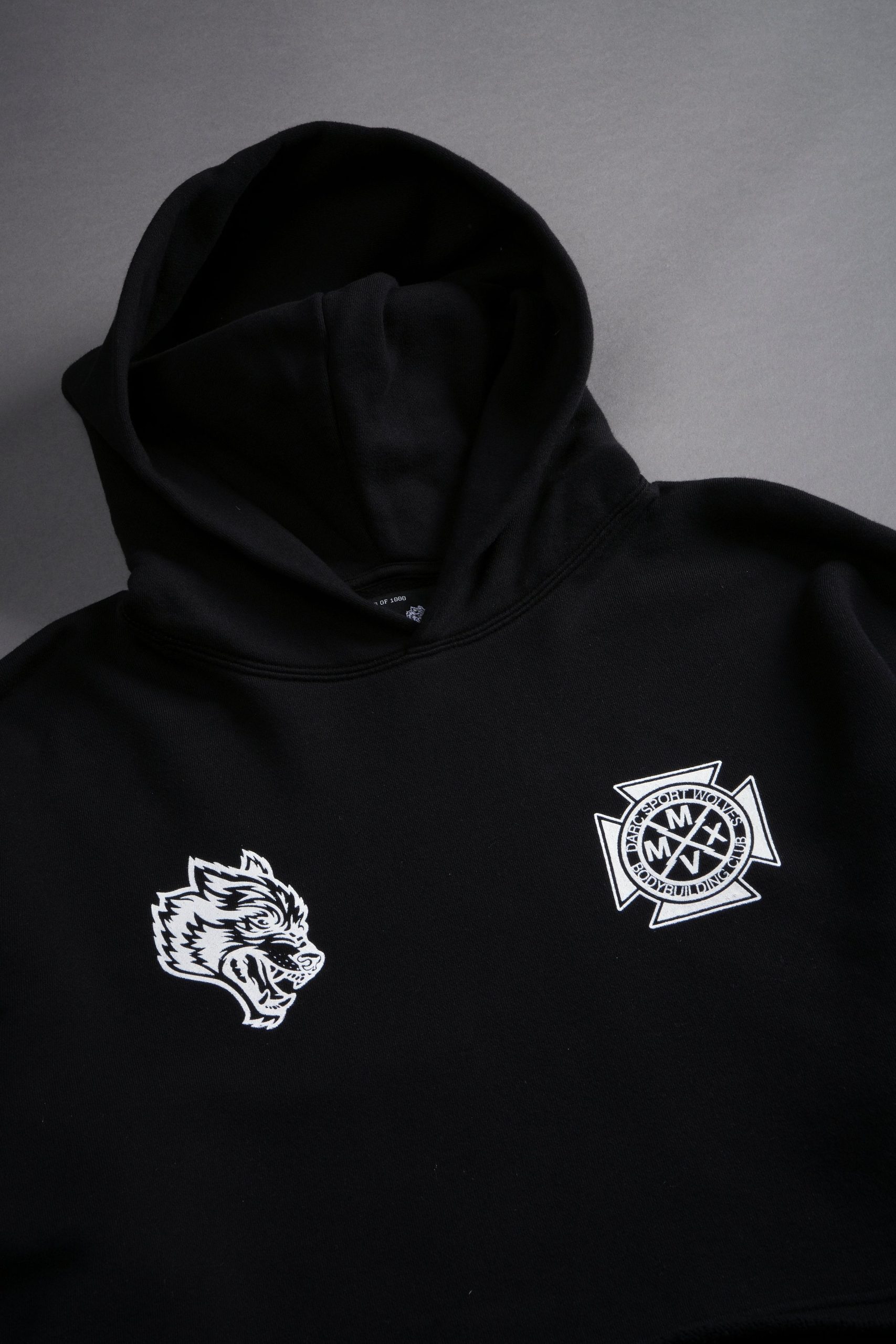Ride The Lightning Wyoming (Cropped) Hoodie in Black - Image 4