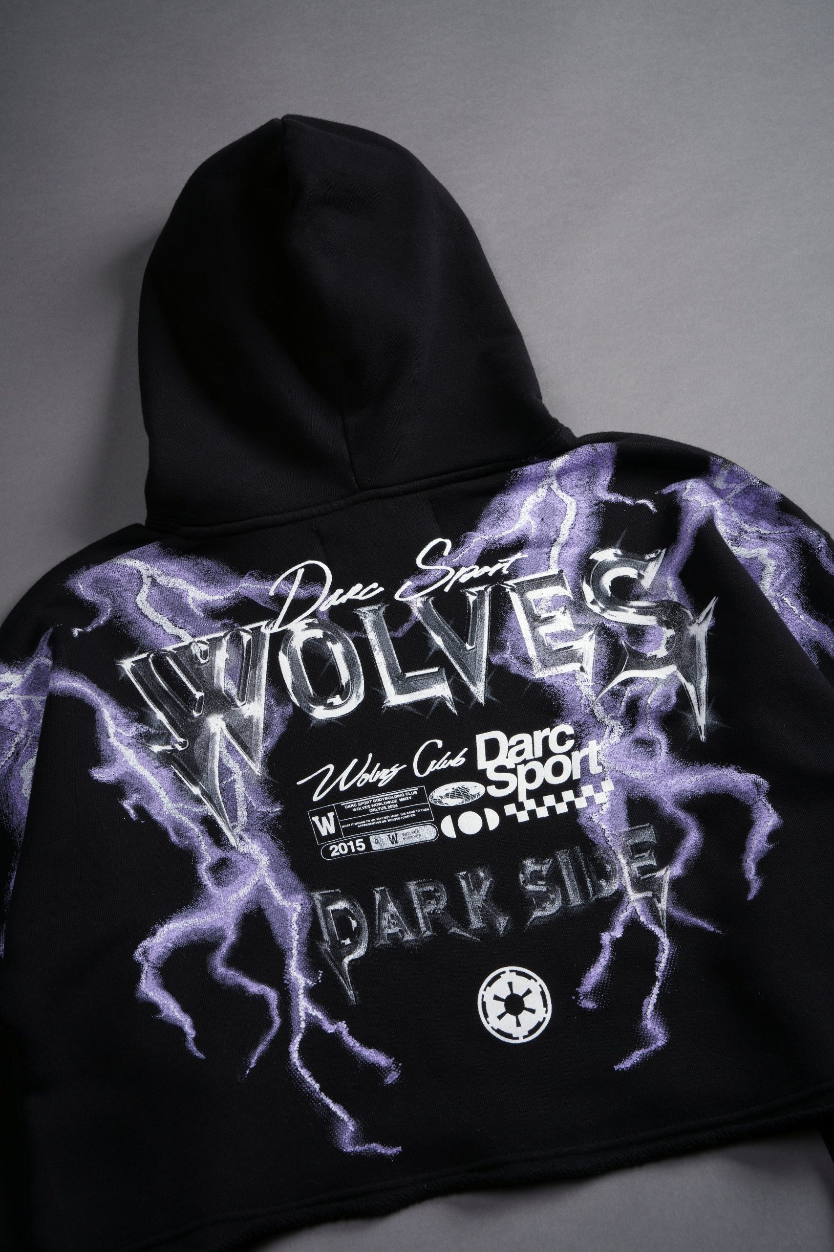 Ride The Lightning Wyoming (Cropped) Hoodie in Black - Image 5