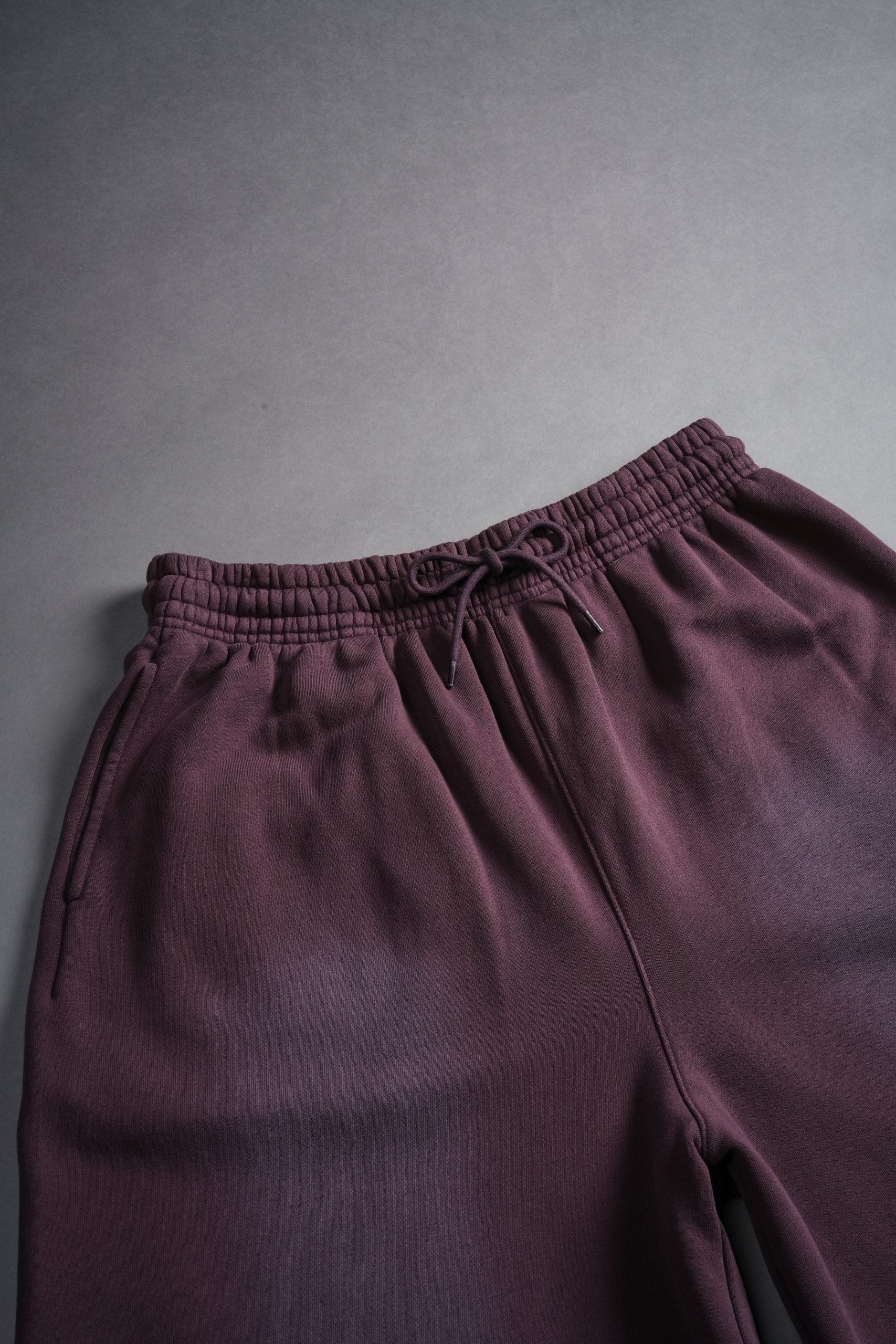 Dual Oversized Osiris Sweat Shorts in Darc Purple Sun Fade - Image 6