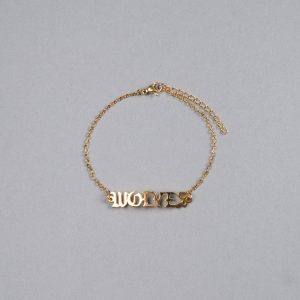 Wolves Cable Chain Bracelet in Old Gold