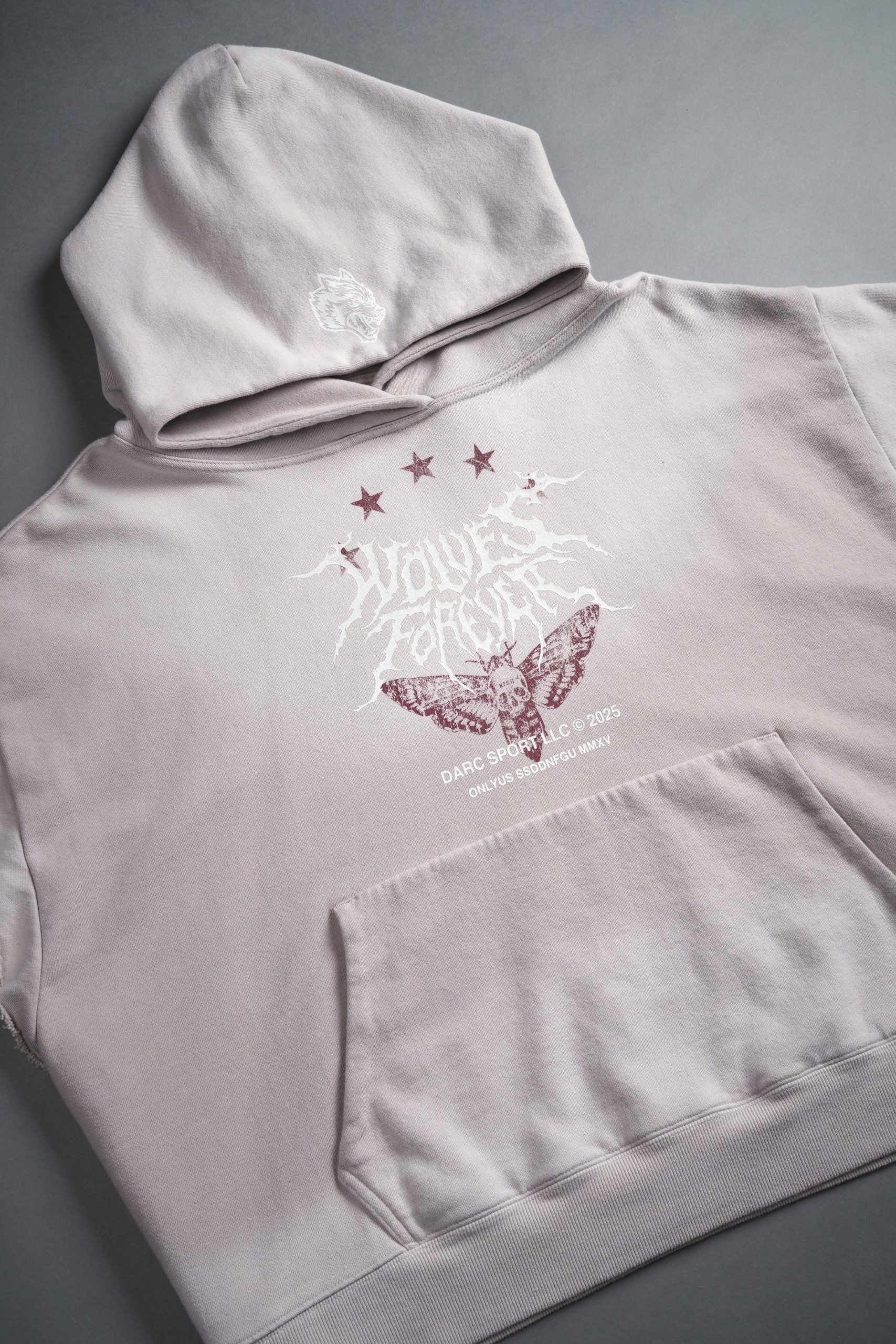 Iron Pack Grunge Gage Cap Sleeve Hoodie in Clay - Image 5