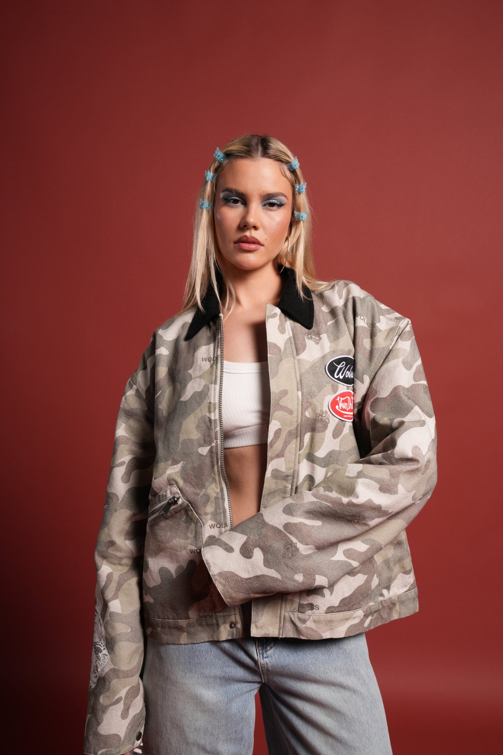 Rebel Heritage Earl Jacket in DSVD Green Camo - Image 7