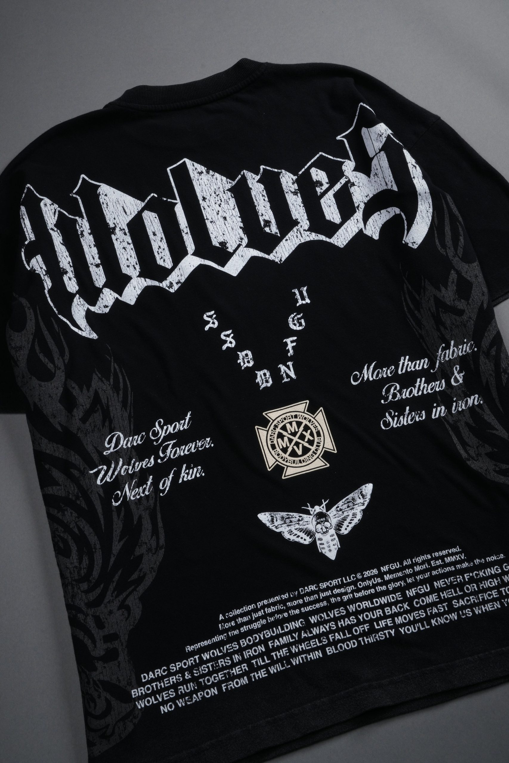 Wlvs Fire Premium Oversized Tee in Black - Image 10